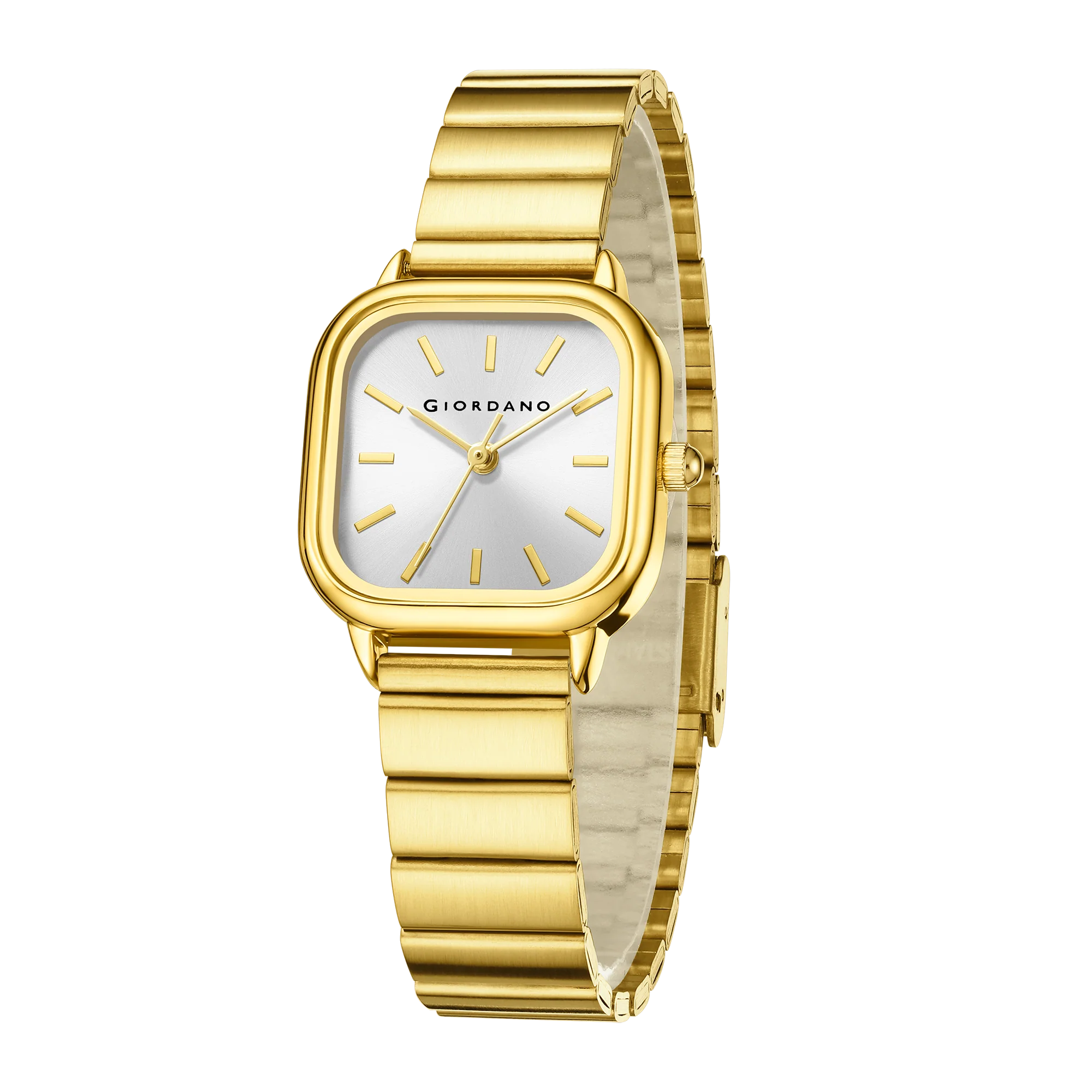 Giordano Classic Square Watch for Women – Polished Stainless Steel Strap, Minimalist Compact Design | GZ-60098-66 - Image 5