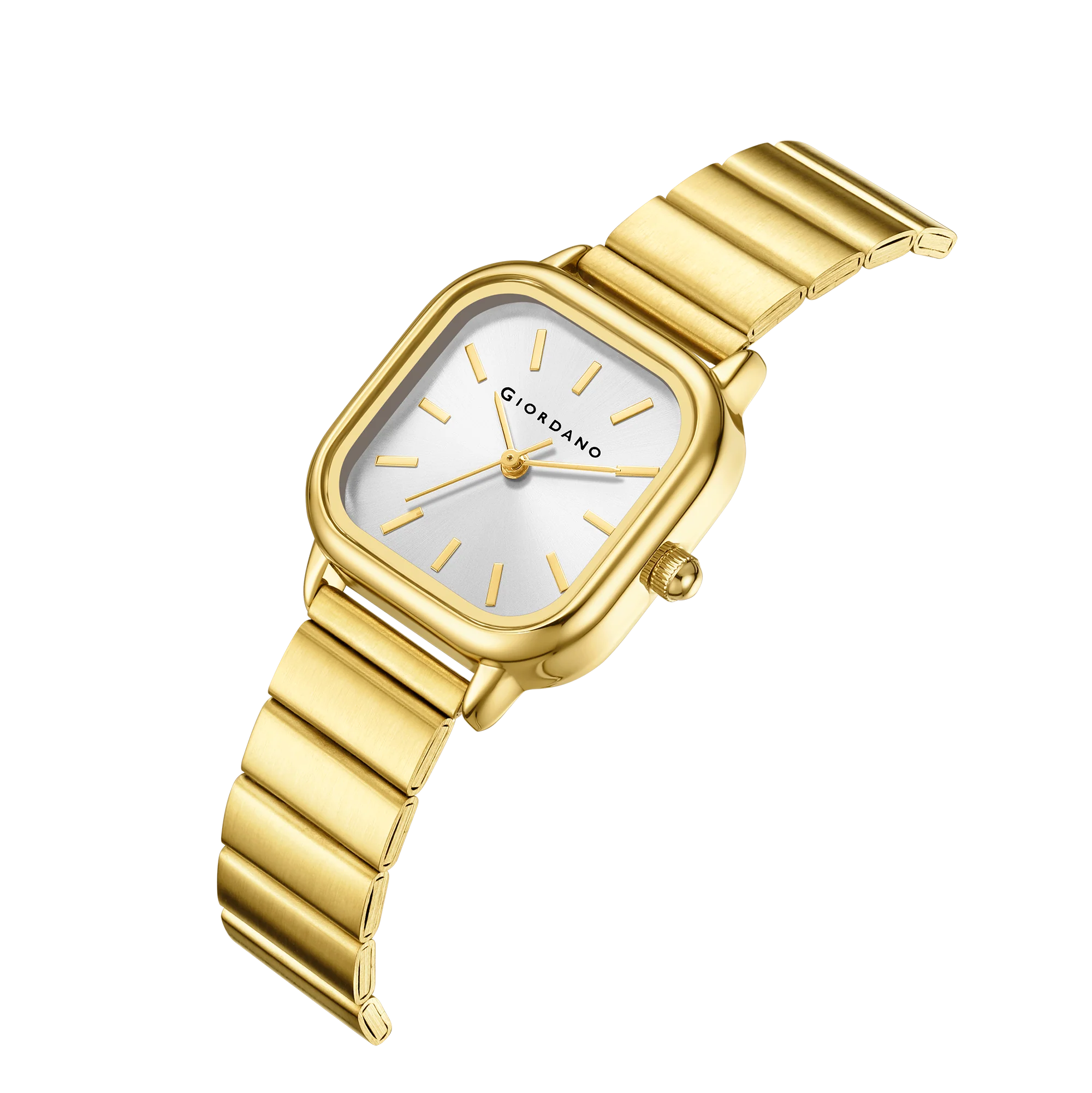Giordano Classic Square Watch for Women – Polished Stainless Steel Strap, Minimalist Compact Design | GZ-60098-66 - Image 7