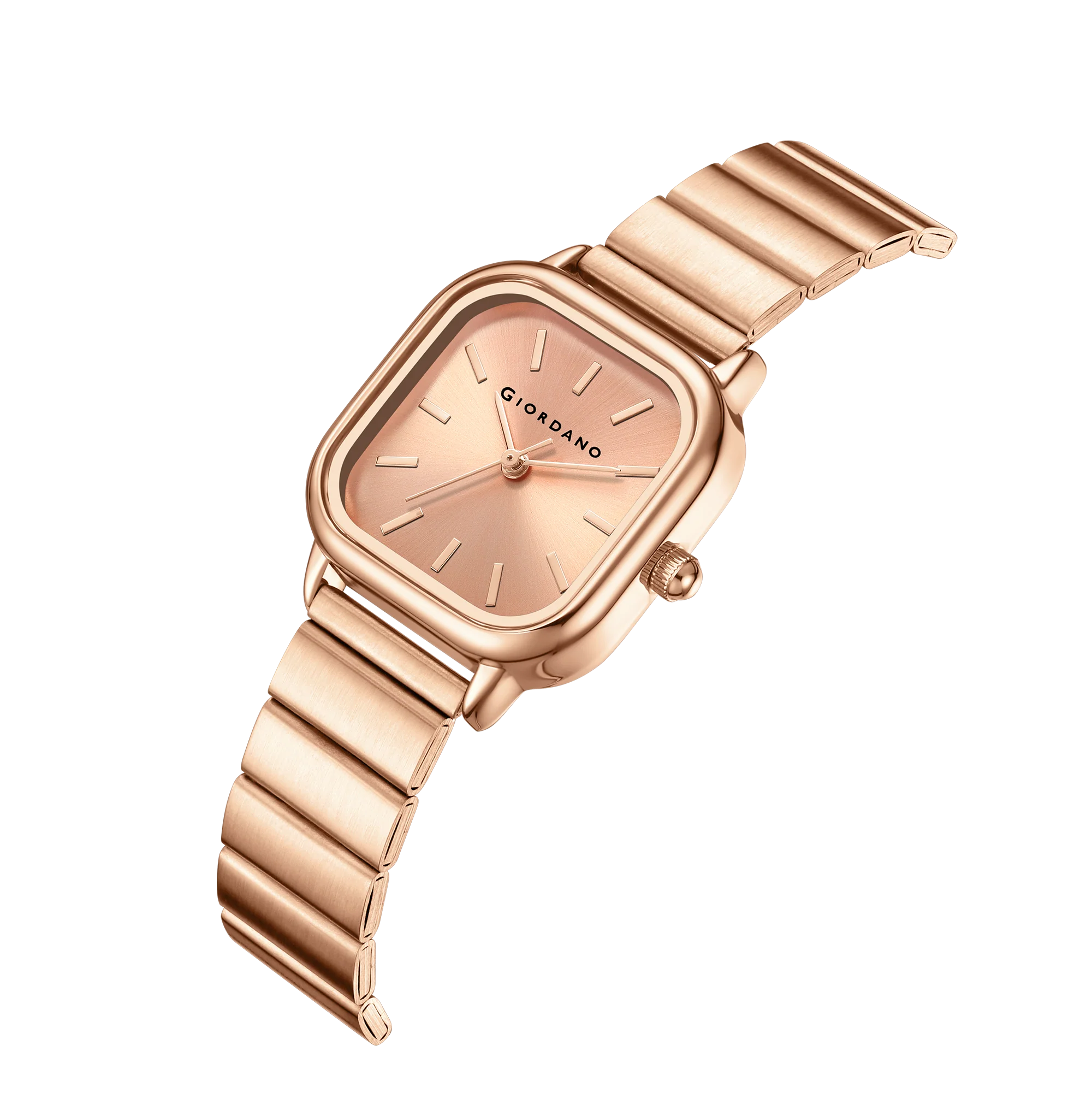 Giordano Classic Square Watch for Women – Polished Stainless Steel Strap, Minimalist Compact Design | GZ-60098-77 - Image 9