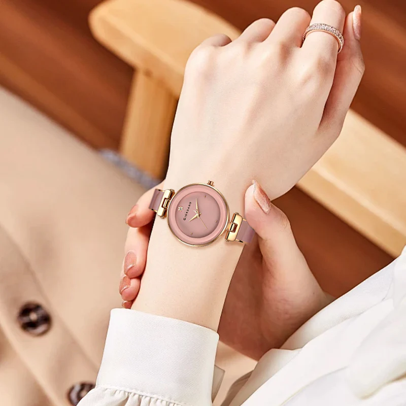 Giordano Designer Analog Watch for Women – Glossy Round Dial & Bracelet Style Stainless Steel Strap | GZ-60099-22 - Image 2