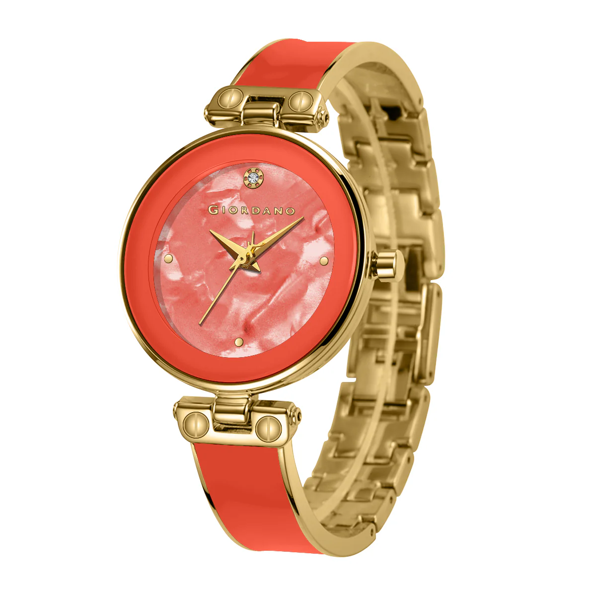 Giordano Designer Analog Watch for Women – Glossy Round Dial & Bracelet Style Stainless Steel Strap | GZ-60099-55 - Image 3