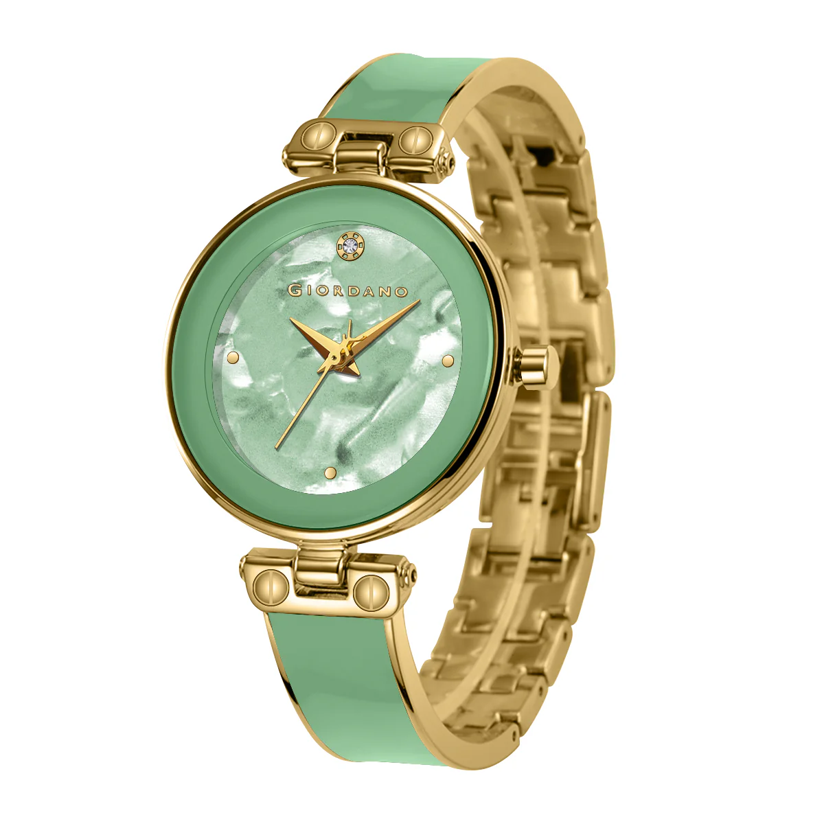 Giordano Designer Analog Watch for Women – Glossy Round Dial & Bracelet Style Stainless Steel Strap | GZ-60099-66 - Image 3
