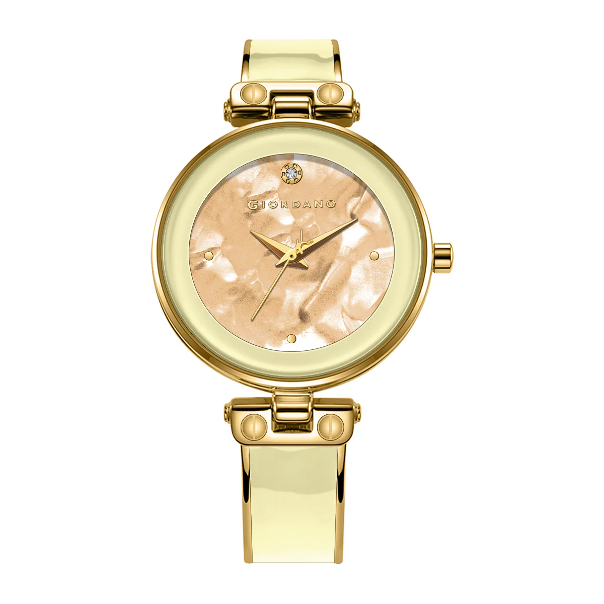 Giordano Designer Analog Watch for Women – Glossy Round Dial & Bracelet Style Stainless Steel Strap | GZ-60099-77 - Image 3