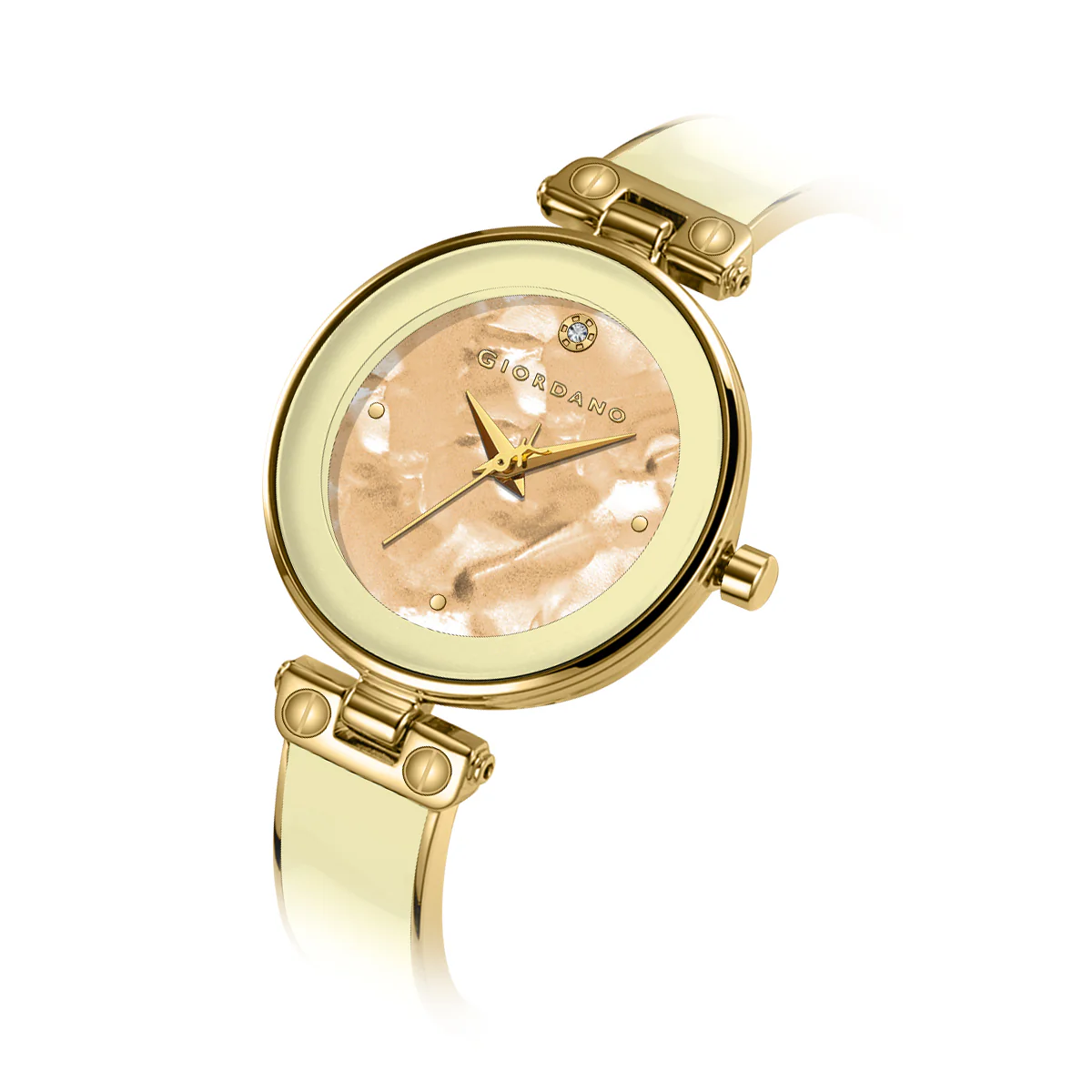 Giordano Designer Analog Watch for Women – Glossy Round Dial & Bracelet Style Stainless Steel Strap | GZ-60099-77 - Image 4