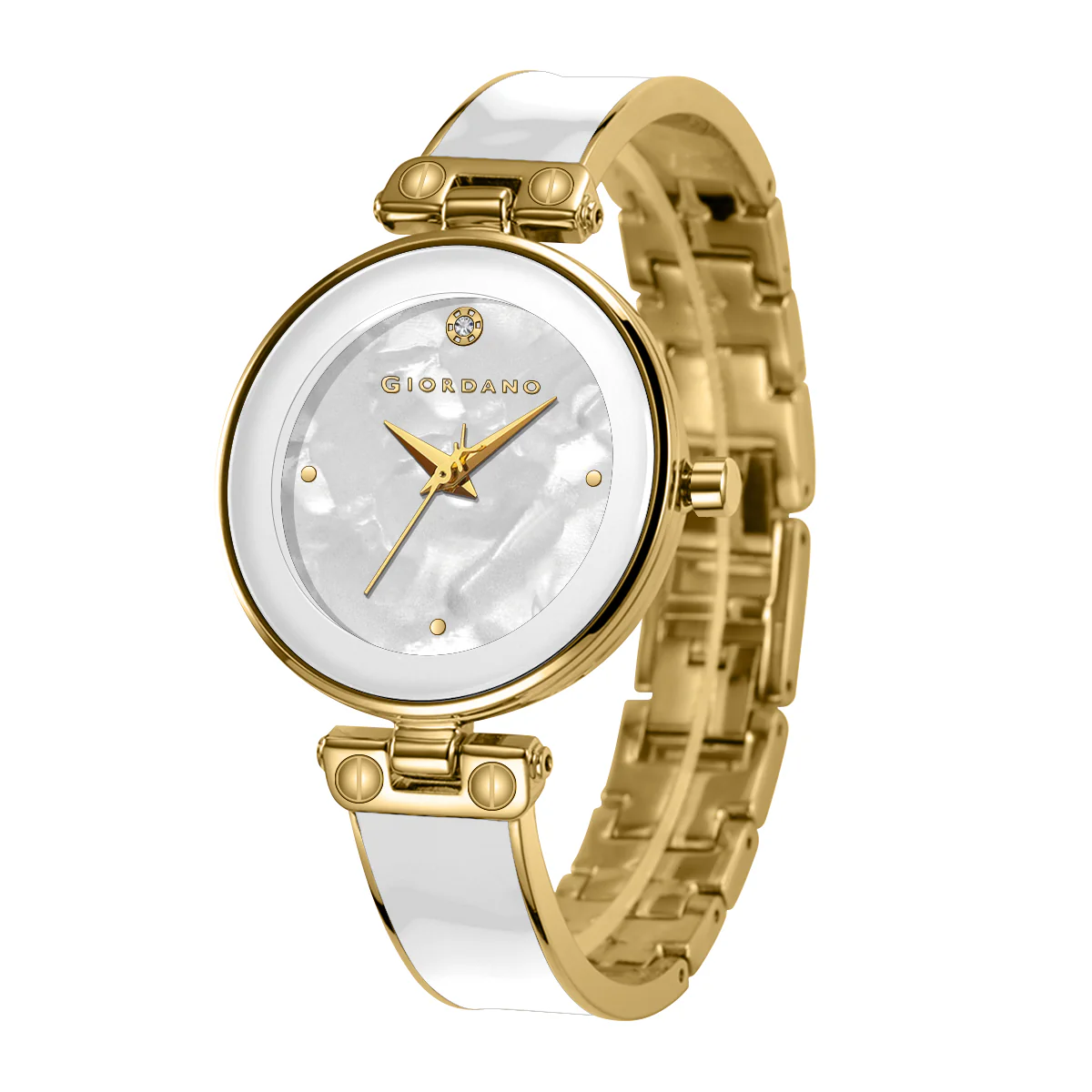 Giordano Designer Analog Watch for Women – Glossy Round Dial & Bracelet Style Stainless Steel Strap | GZ-60099-88 - Image 3