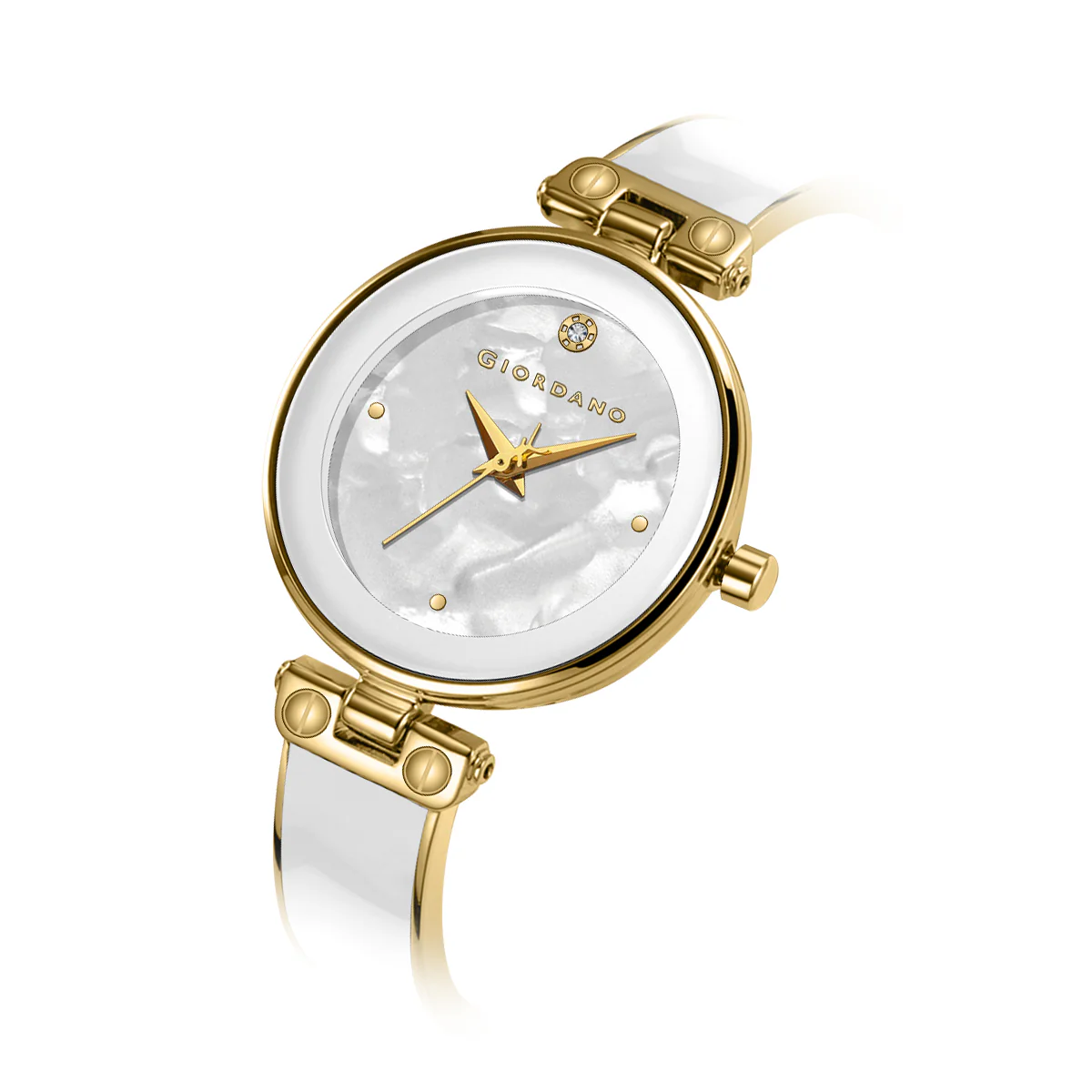 Giordano Designer Analog Watch for Women – Glossy Round Dial & Bracelet Style Stainless Steel Strap | GZ-60099-88 - Image 5