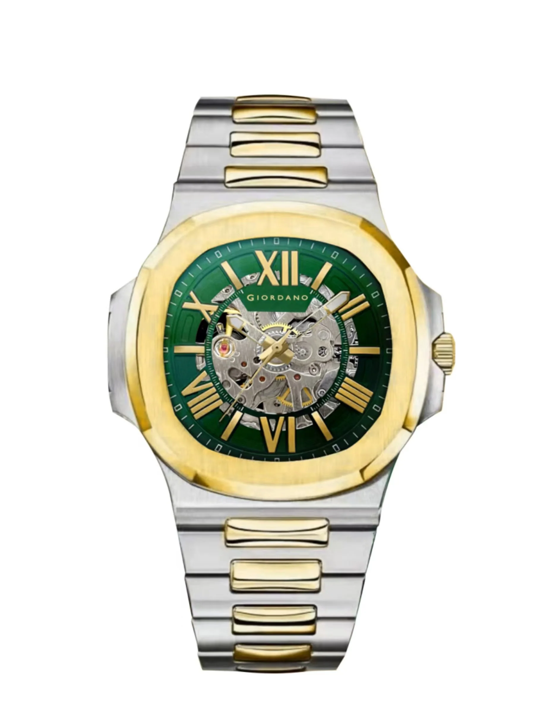 Giordano Dual-Tone Skeleton Automatic Stainless Steel Watch for Men with Luxurious Gold Accent Case | GZ-50114-22 - Image 8