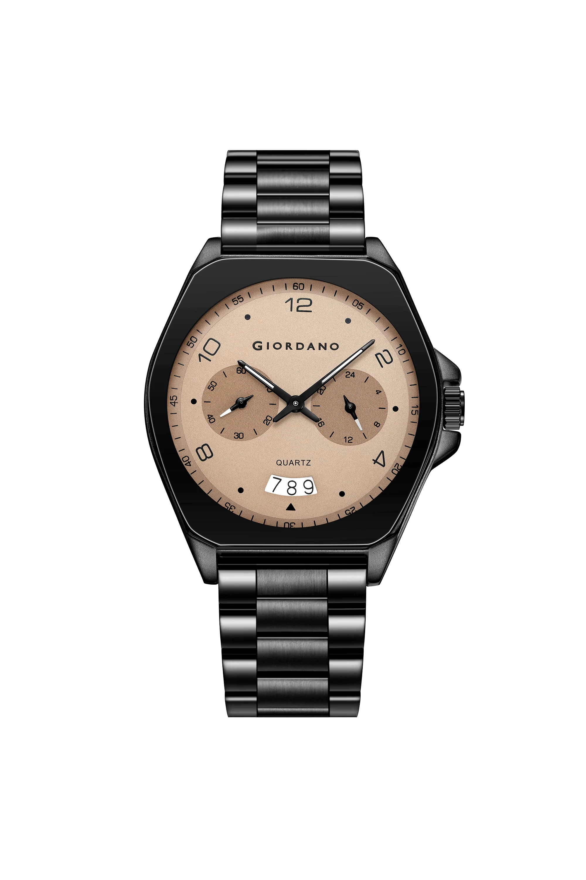 Giordano Elegant Analog Quartz Watch for Men with Multi-Function Hexagonal Dial, Date Display and Stainless Steel Strap - GZ-50213-22 - Image 4
