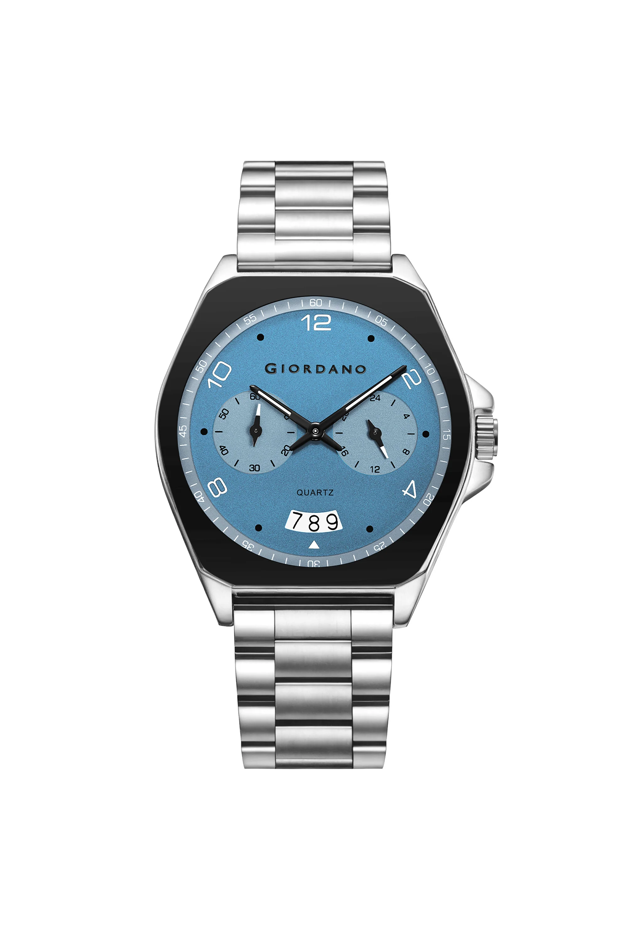 Giordano Elegant Analog Quartz Watch for Men with Multi-Function Hexagonal Dial, Date Display and Stainless Steel Strap - GZ-50213-33 - Image 5