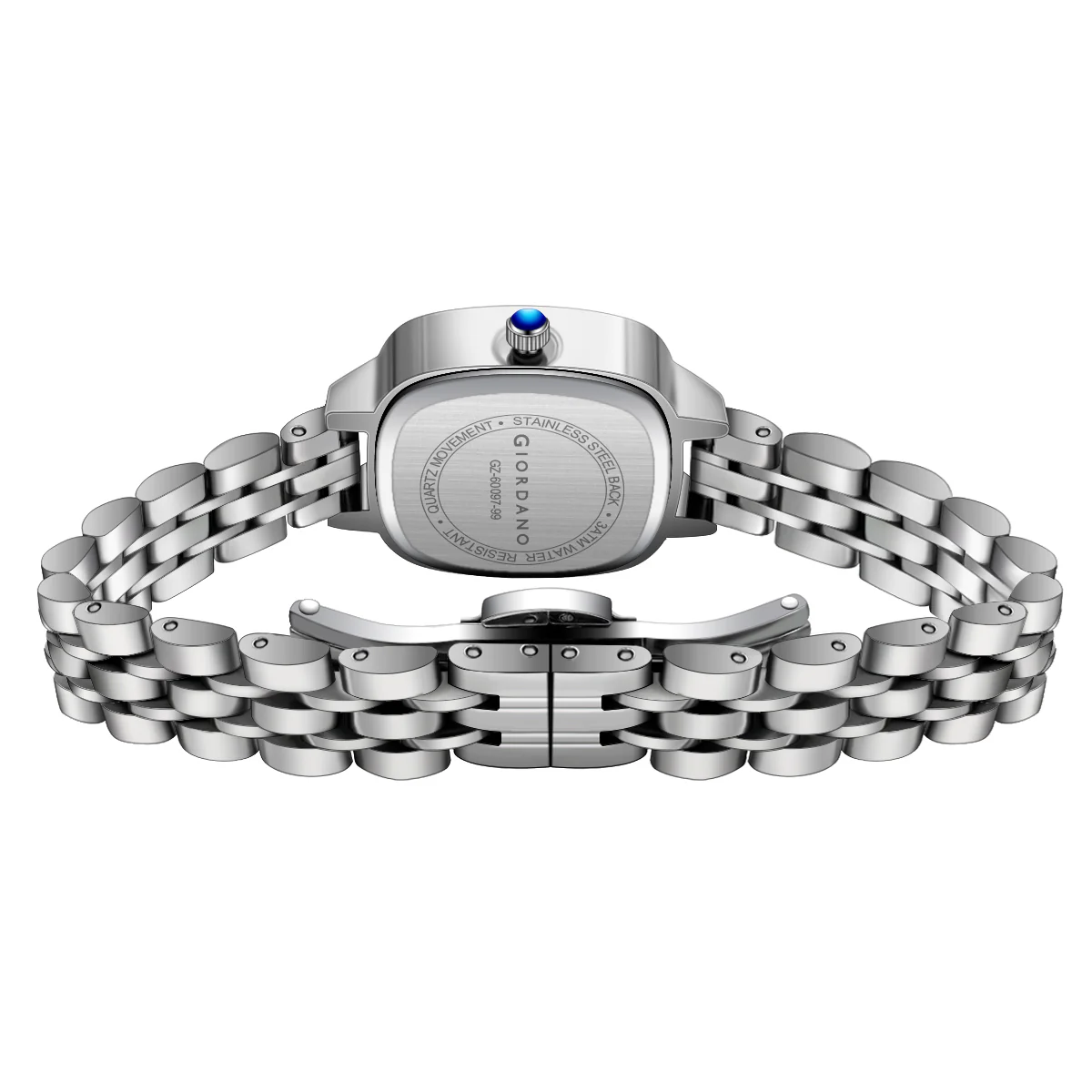 Giordano Elegant Square Watch for Women – Crystal & Roman Hour Markers, Day-Date Display, Stainless Steel Strap | GZ-60097-99 - Image 10