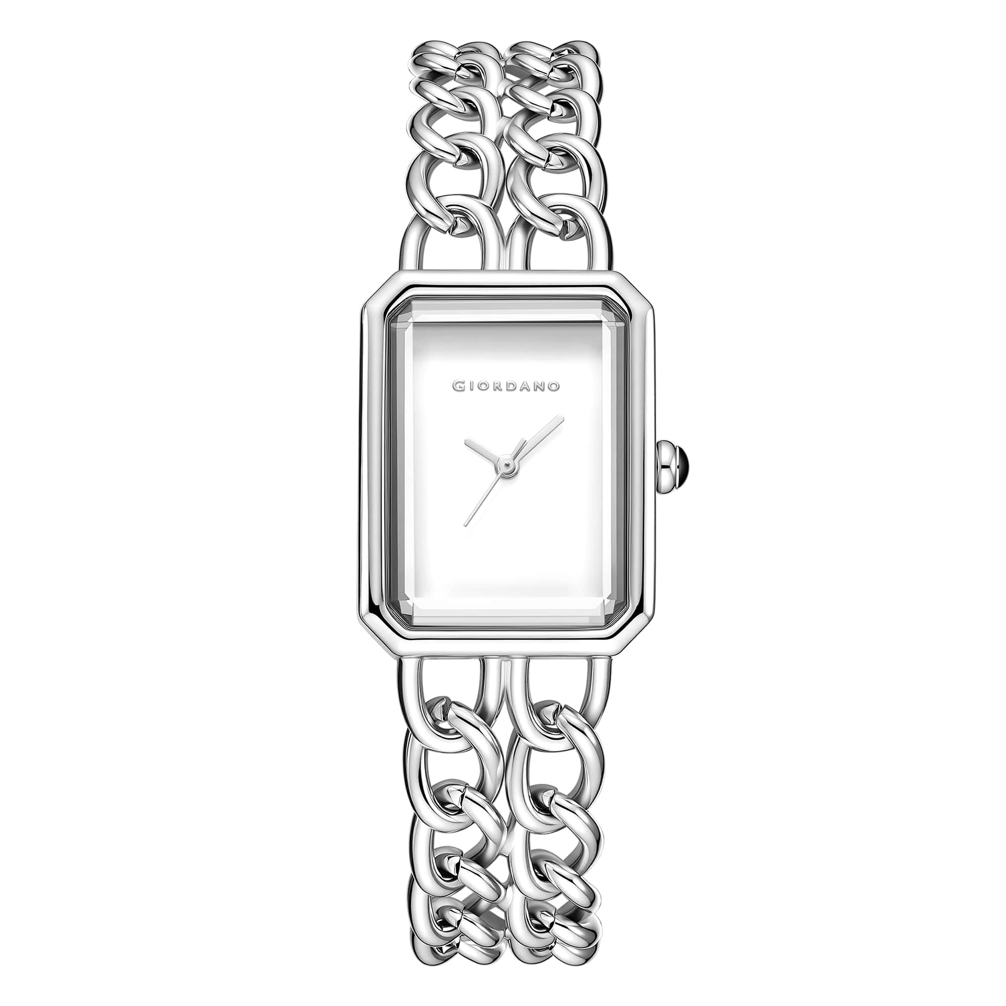 Giordano Elegant Watch for Women with Analog Display, Quartz Movement, Rectangular Case & Stainless Steel Chain Starp - GZ-60128-11 - Image 5