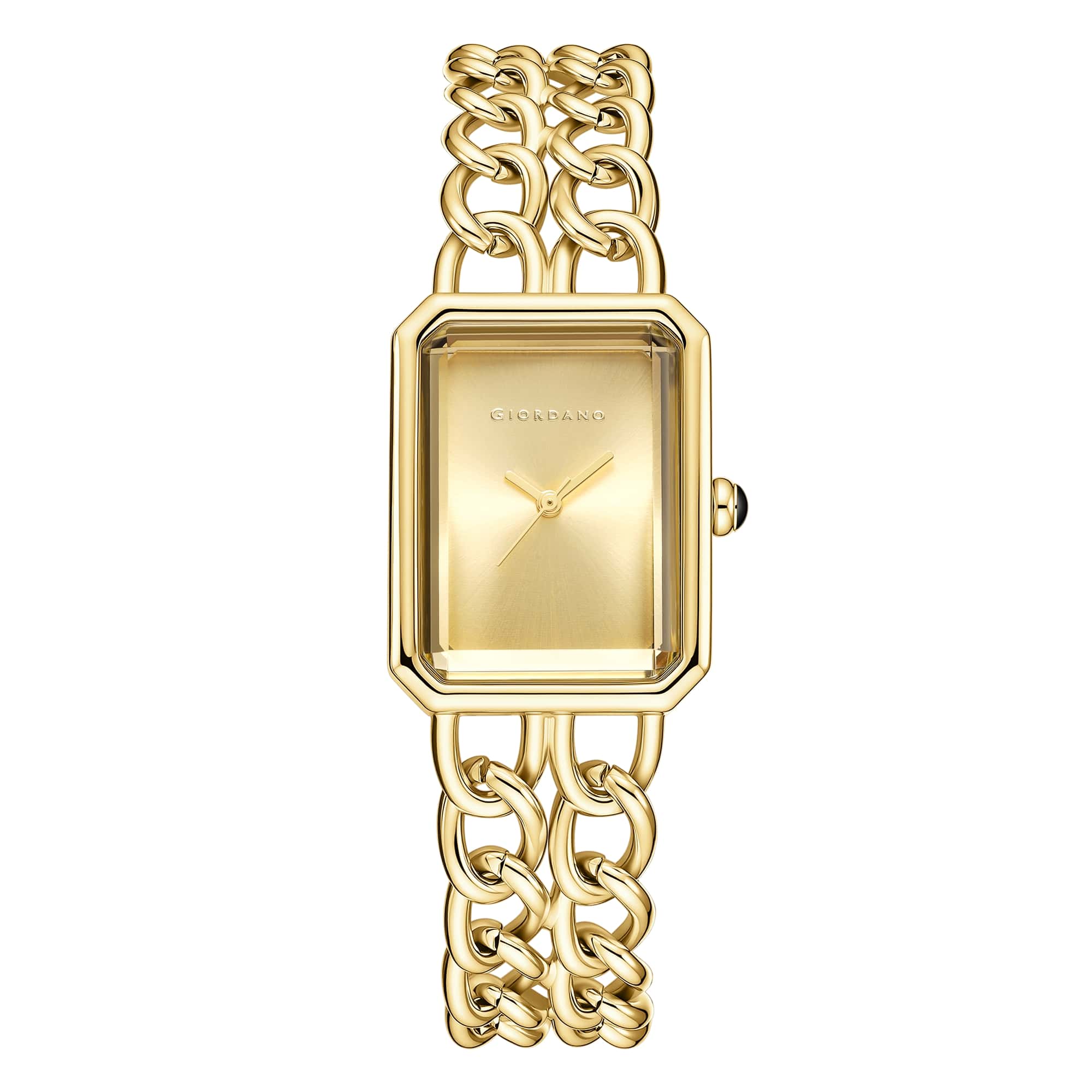 Giordano Elegant Watch for Women with Analog Display, Quartz Movement, Rectangular Case & Stainless Steel Chain Starp - GZ-60128-33 - Image 5