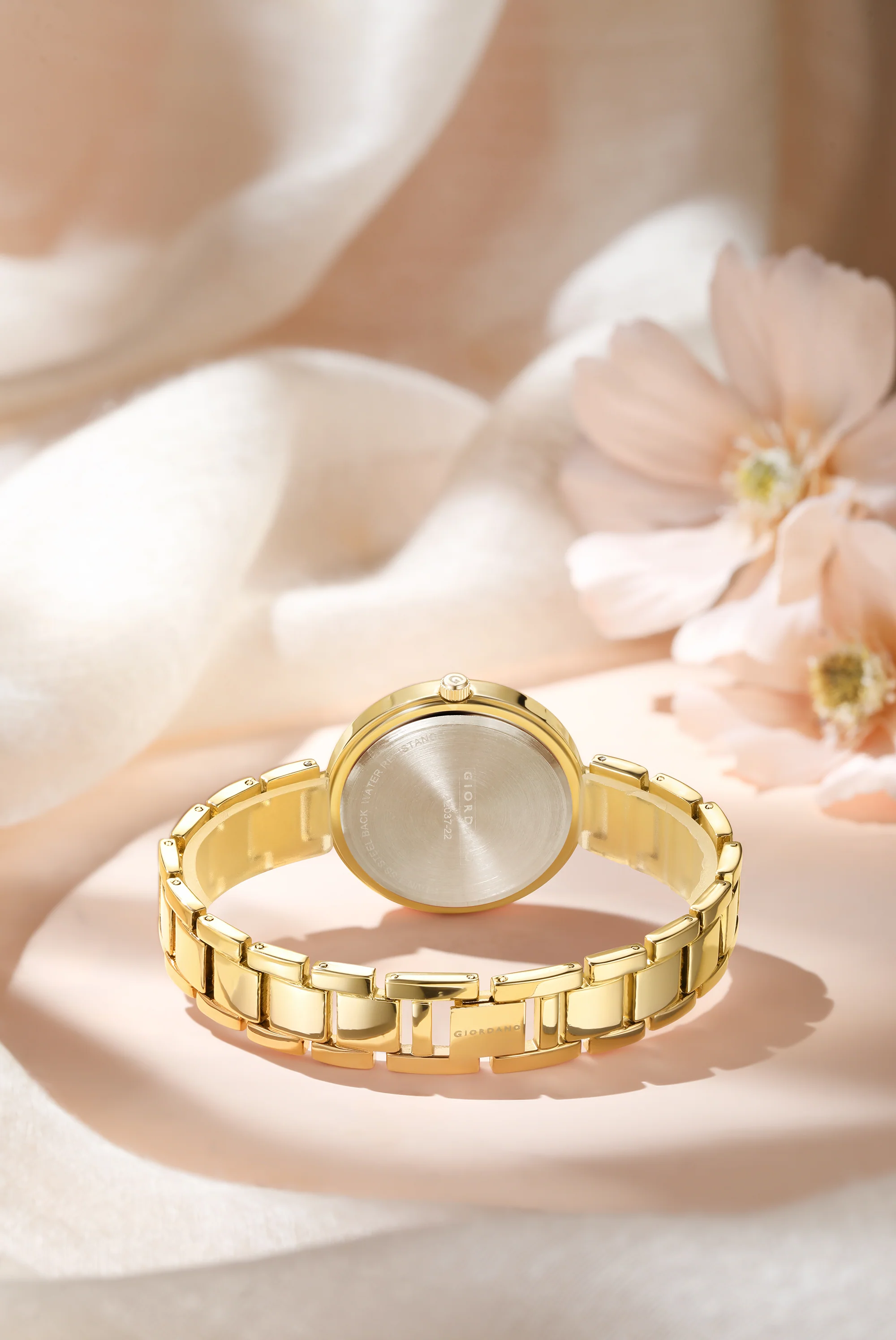 Giordano Eleganza Collection Analog Watch for Women with Crystal-Studded Strap & Diamond Indices - A2037-22 - Image 3