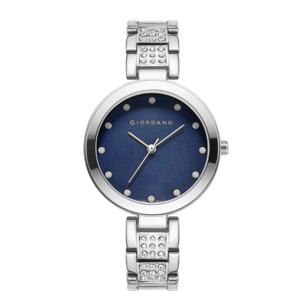 Giordano Eleganza Collection Analog Watch for Women with Crystal-Studded Strap & Diamond Indices - A2037-66 - Image 4