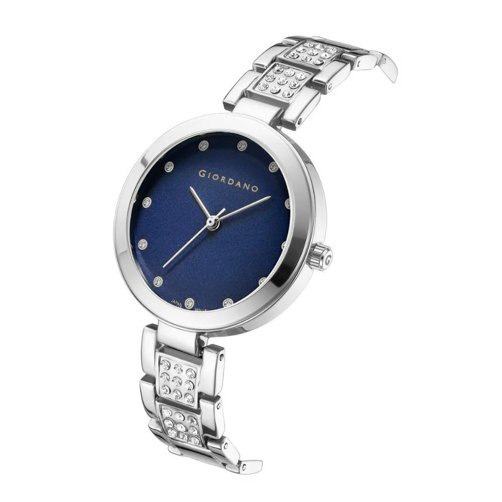 Giordano Eleganza Collection Analog Watch for Women with Crystal-Studded Strap & Diamond Indices - A2037-66 - Image 5
