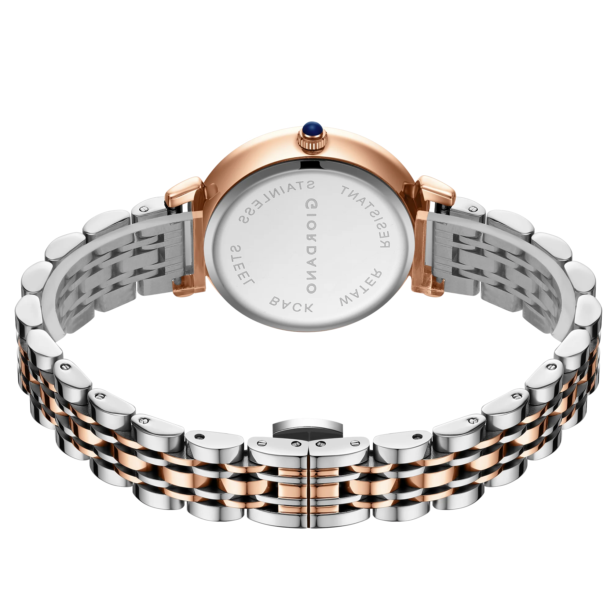 Giordano Fashion Watch for Women – Diamond-Accented Bezel, Stainless Steel Strap, Elegant Round Dial, Quartz Movement GZ-60090-11 - Image 5