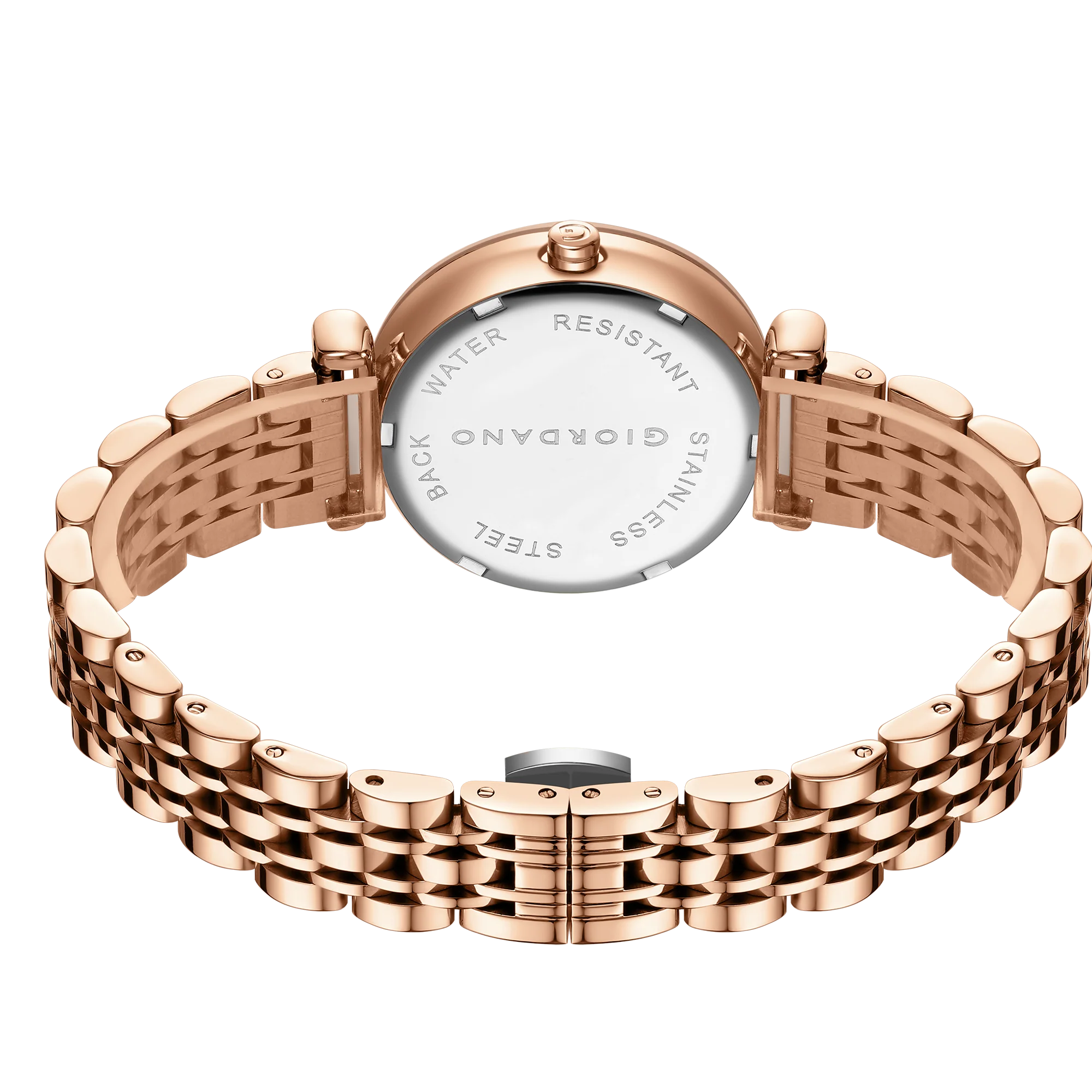 Giordano Fashion Watch for Women – Diamond-Accented Bezel, Stainless Steel Strap, Elegant Round Dial, Quartz Movement GZ-60090-22 - Image 5