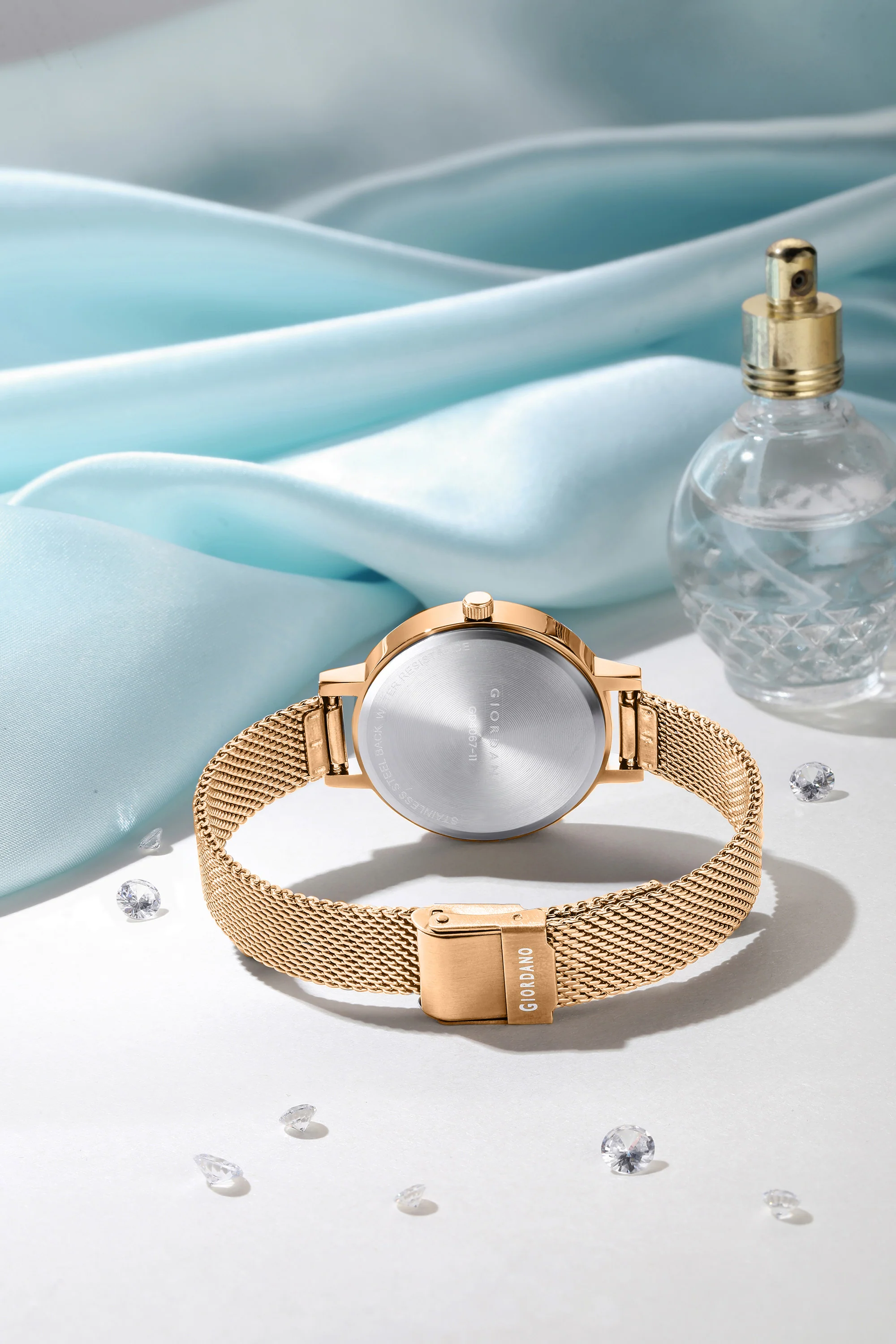 Giordano Fashionista Collection Stylish Analogue Watch for Women | Unique Design with Color Variant Mesh Metal strap | Ladies Wrist Watch to Compliment Your Look Ideal Gift for Women’s |Girls - GD4067-11 - Image 3
