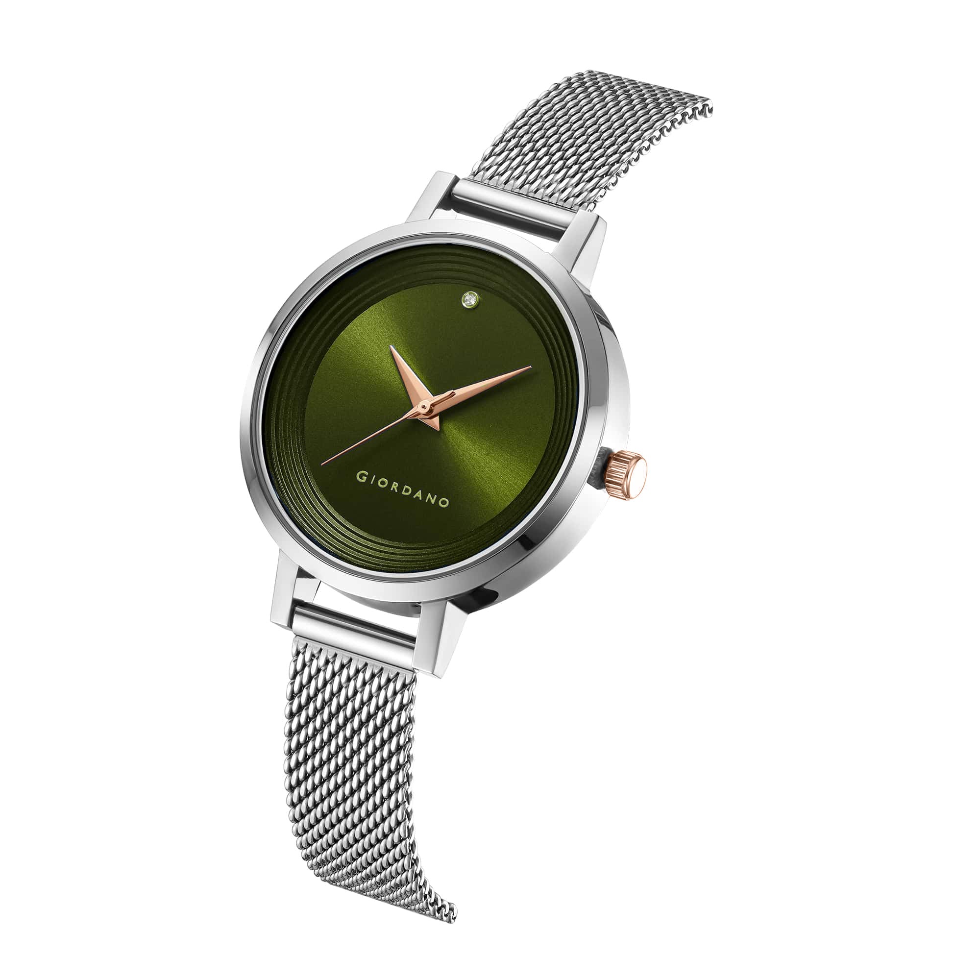 Giordano Fashionista Collection Stylish Analogue Watch for Women | Unique Design with Color Variant Mesh Metal strap | Ladies Wrist Watch to Compliment Your Look Ideal Gift for Women’s |Girls - GD4067-22 - Image 5
