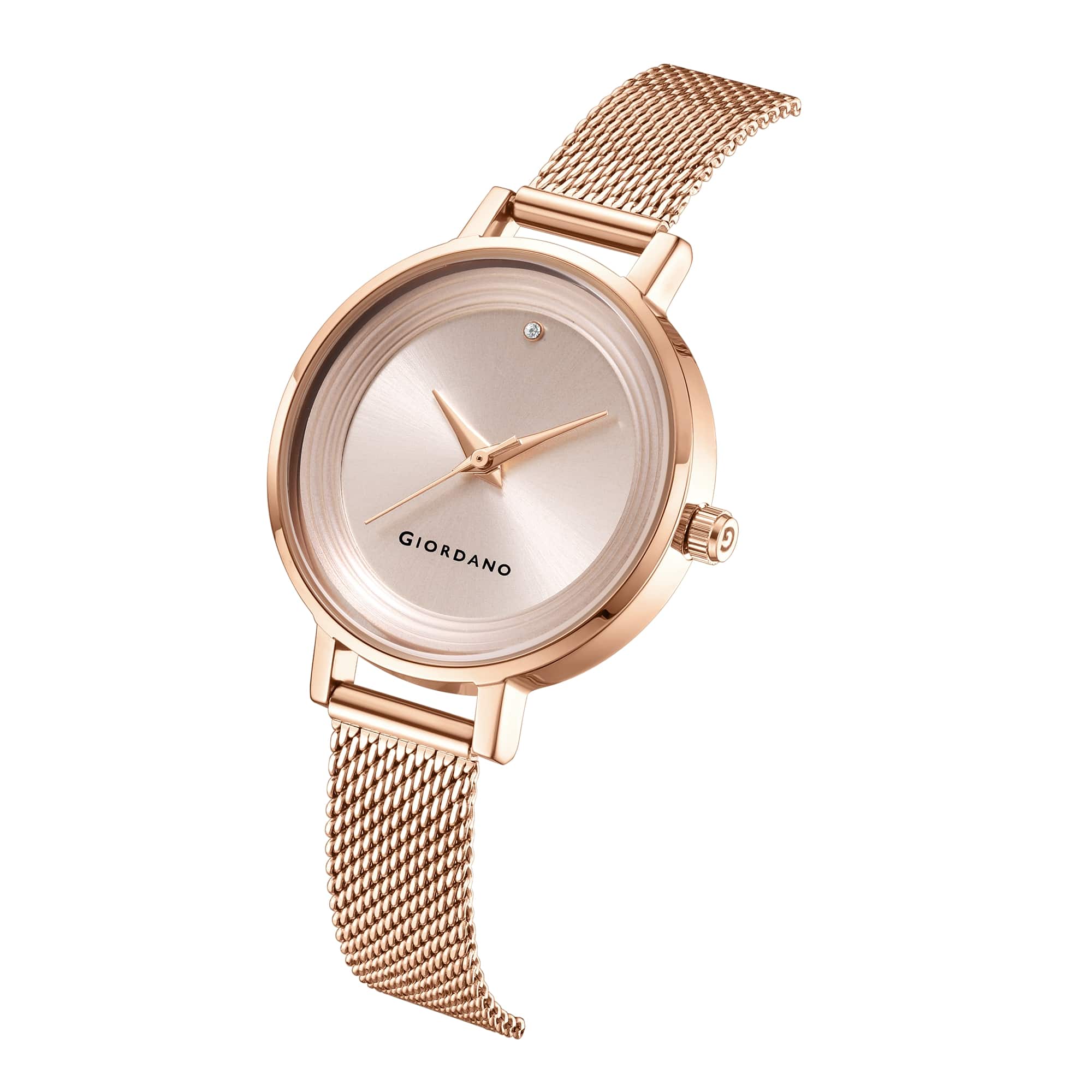 Giordano Fashionista Collection Stylish Analogue Watch for Women | Unique Design with Color Variant Mesh Metal strap | Ladies Wrist Watch to Compliment Your Look Ideal Gift for Women’s |Girls - GD4067-33 - Image 5