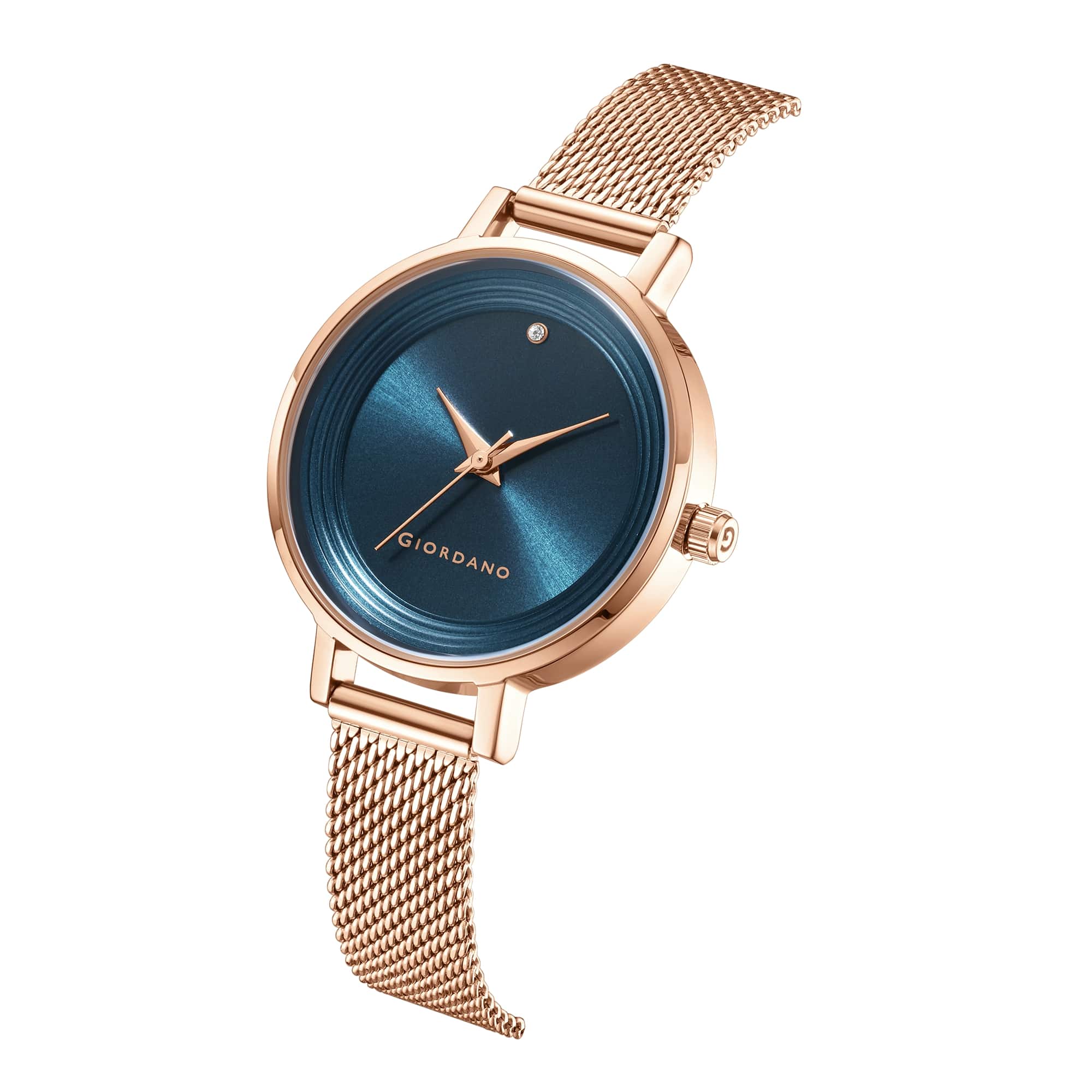 Giordano Fashionista Collection Stylish Analogue Watch for Women | Unique Design with Color Variant Mesh Metal strap | Ladies Wrist Watch to Compliment Your Look Ideal Gift for Women’s |Girls - GD4067-44 - Image 5