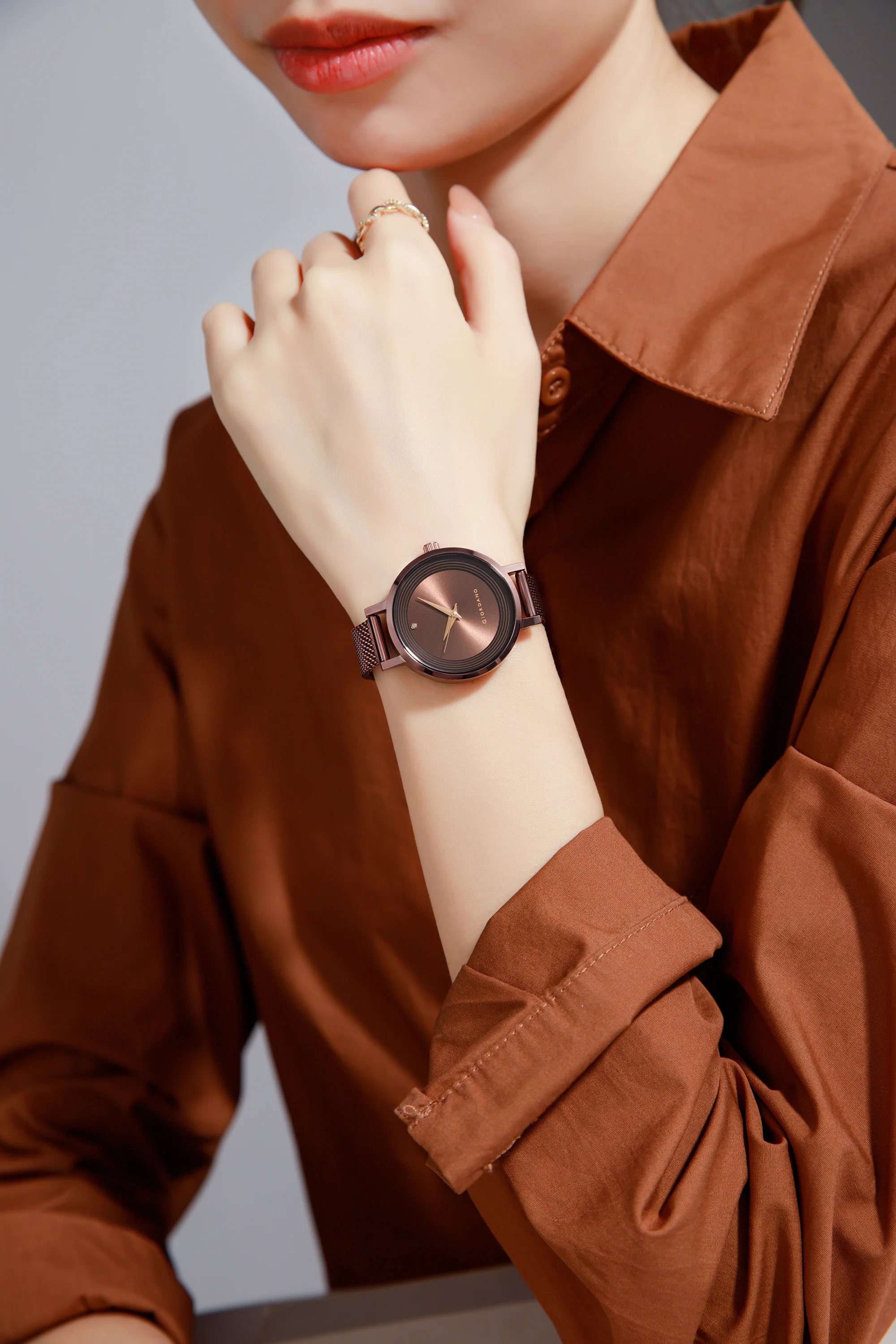 Giordano Fashionista Collection Stylish Analogue Watch for Women | Unique Design with Color Variant Mesh Metal strap | Ladies Wrist Watch to Compliment Your Look Ideal Gift for Women’s |Girls - GD4067-55 - Image 2
