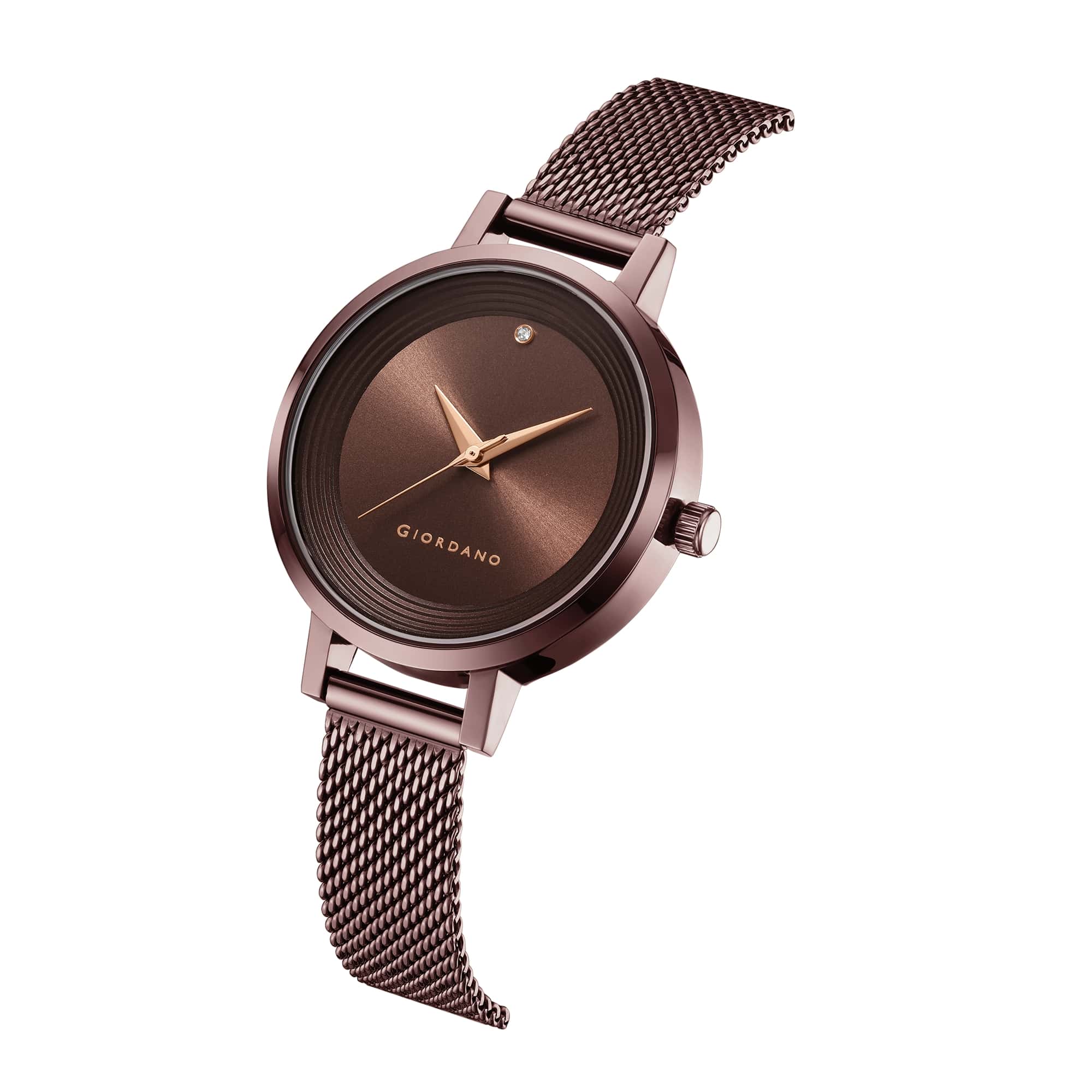 Giordano Fashionista Collection Stylish Analogue Watch for Women | Unique Design with Color Variant Mesh Metal strap | Ladies Wrist Watch to Compliment Your Look Ideal Gift for Women’s |Girls - GD4067-55 - Image 5