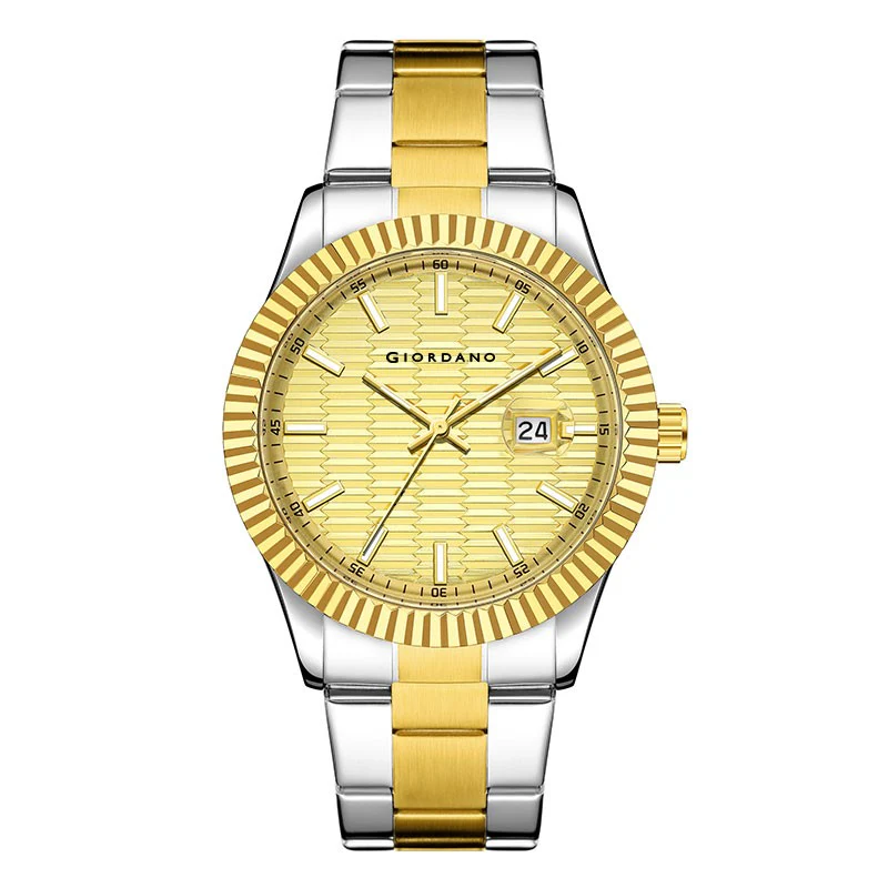 Giordano Luxurious Analog Formal Watch for Men - Textured dial with Date Magnifier Glass and Solid Stainless Steel Strap | GZ-50115-22 - Image 6
