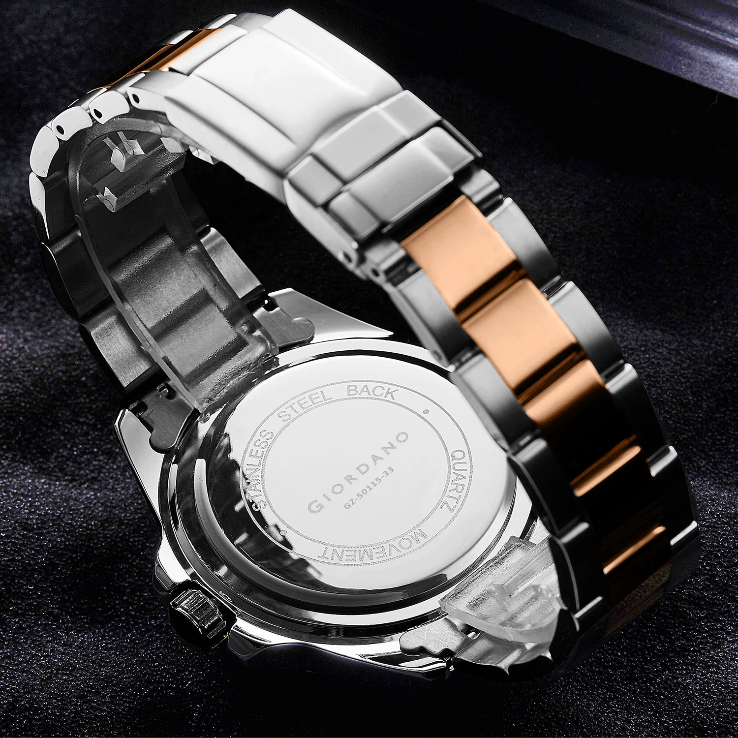 Giordano Luxurious Analog Formal Watch for Men - Textured dial with Date Magnifier Glass and Solid Stainless Steel Strap | GZ-50115-33 - Image 5