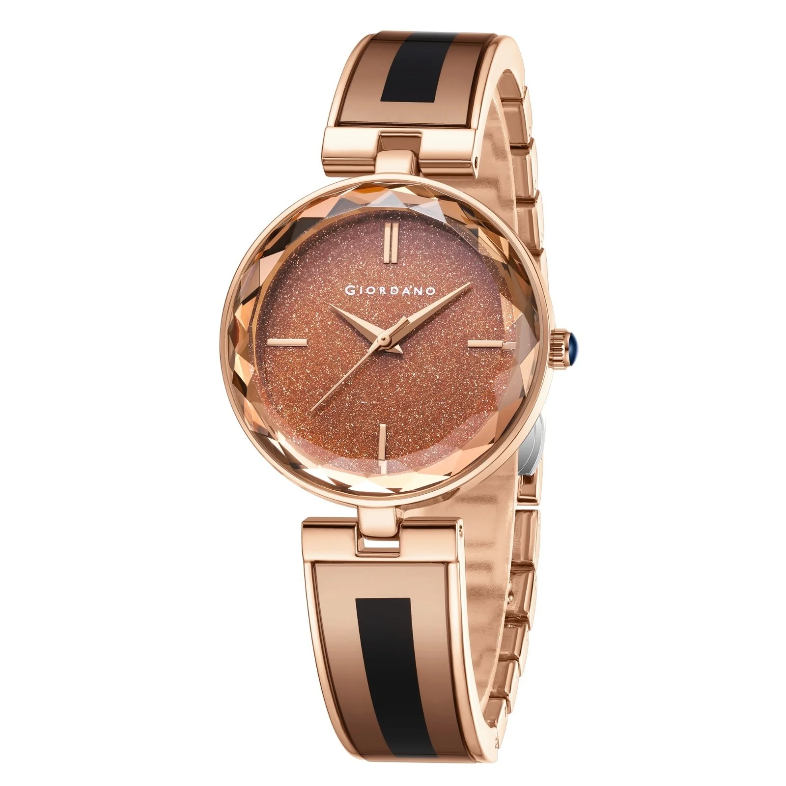 Giordano Luxurious Analog Watch for Women with Elegant Diamond Cut Glass and Stainless Steel Strap - GZ-60082-22 - Image 6