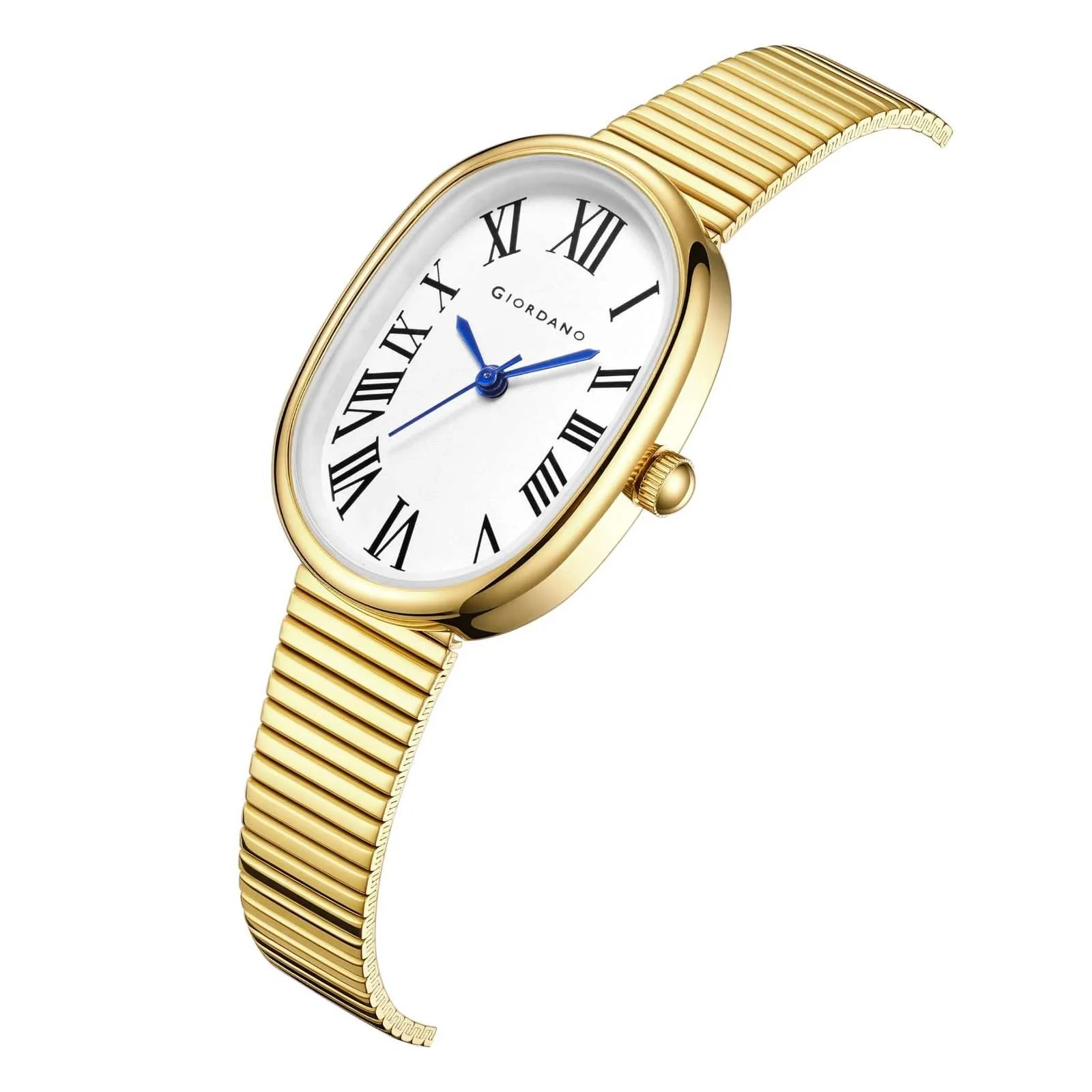 GIORDANO Luxury Analog Watch for Women with Oval Roman Numeral Dial, Stainless Steel Strap, Quartz Movement - GZ-60125-11 - Image 6