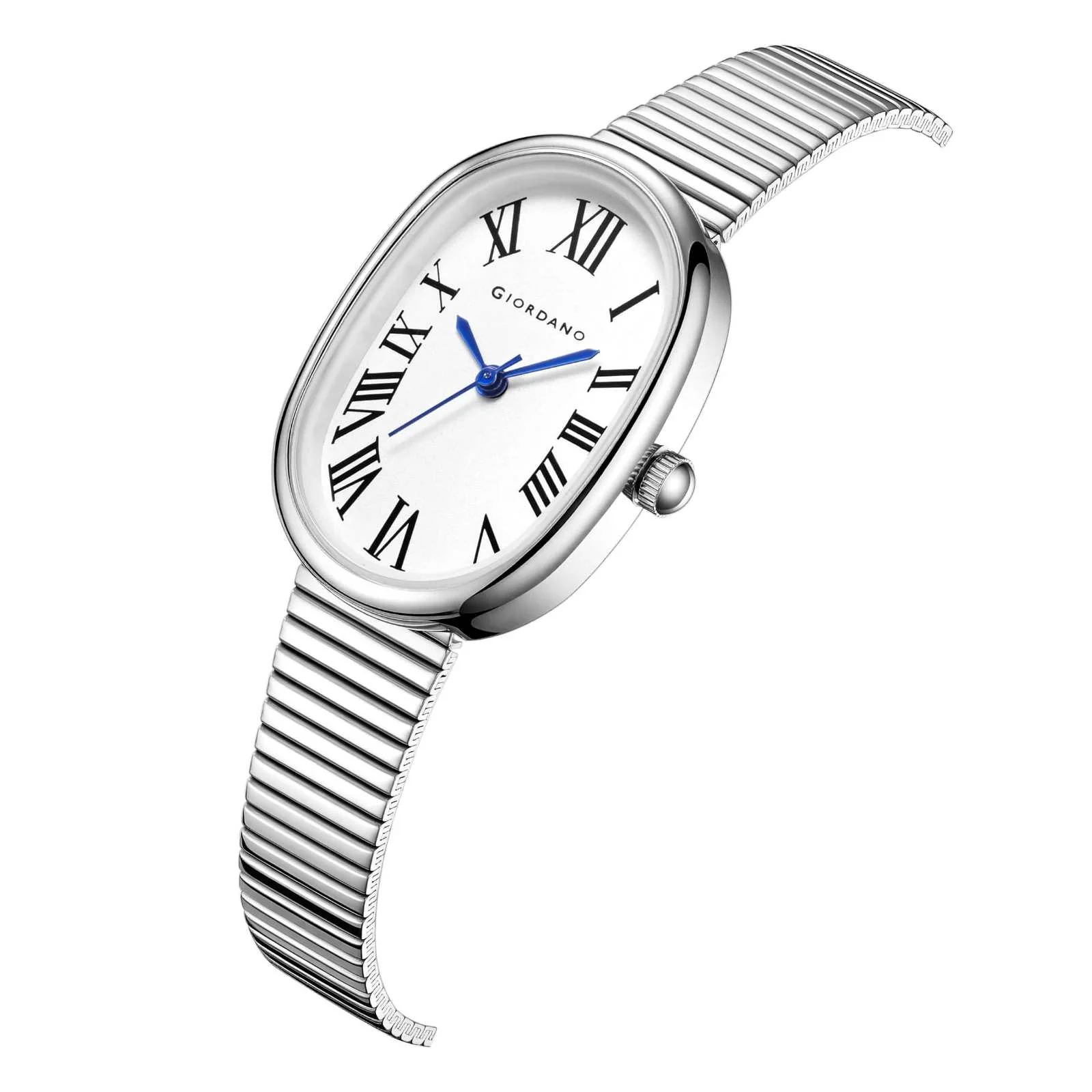 GIORDANO Luxury Analog Watch for Women with Oval Roman Numeral Dial, Stainless Steel Strap, Quartz Movement - GZ-60125-22 - Image 6
