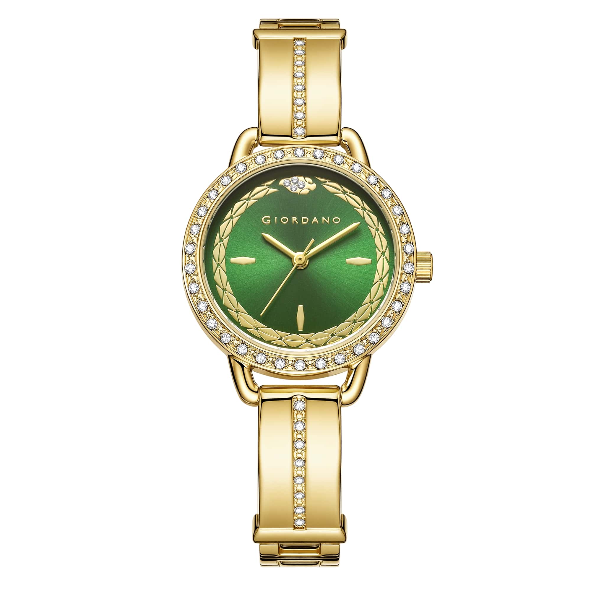 Giordano Luxury Fashion Analog Watch for Women with Elegant Dial, Crystal-Studded Bezel, Stainless Steel Strap & Water Resistant GZ-60133-33 - Image 5