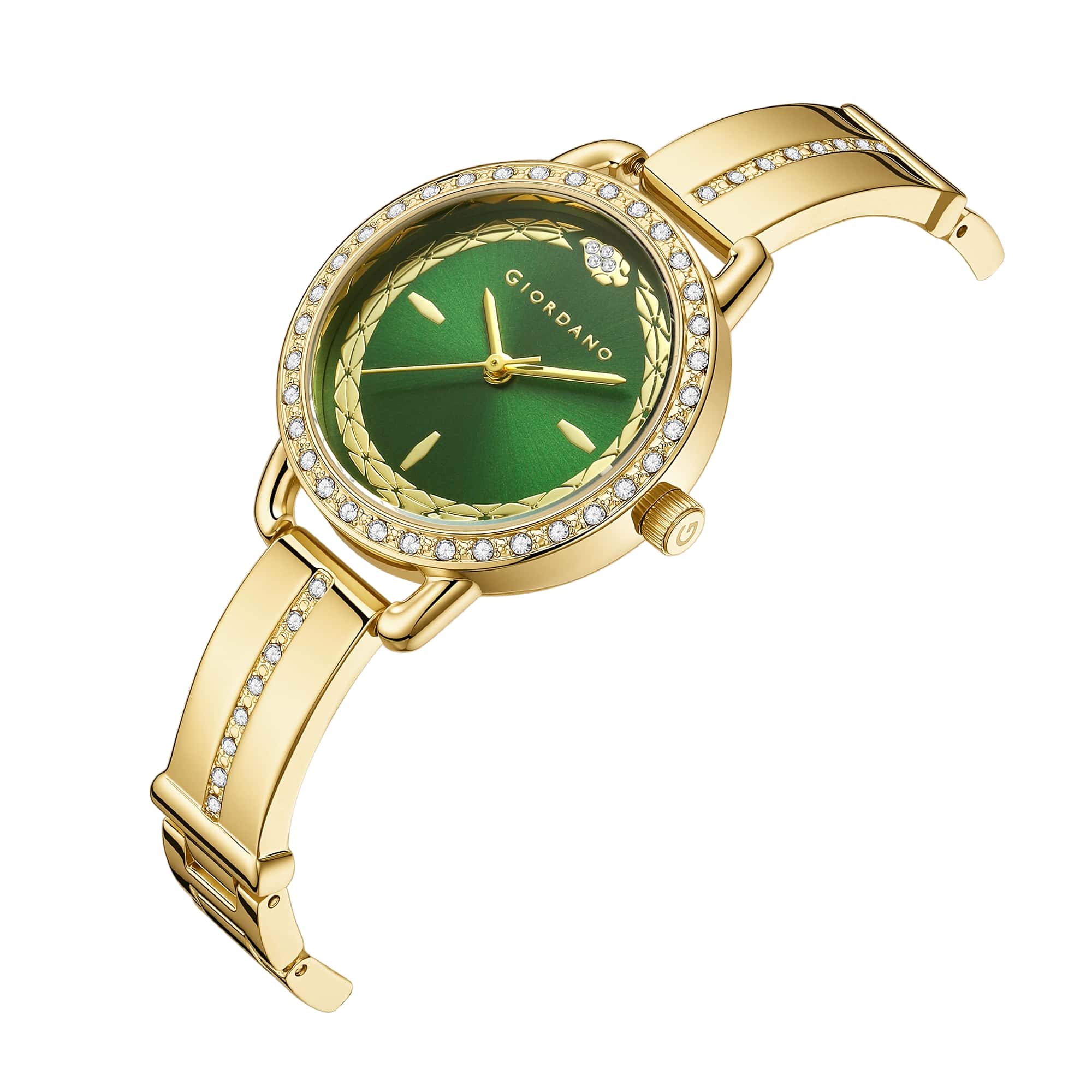 Giordano Luxury Fashion Analog Watch for Women with Elegant Dial, Crystal-Studded Bezel, Stainless Steel Strap & Water Resistant GZ-60133-33 - Image 6