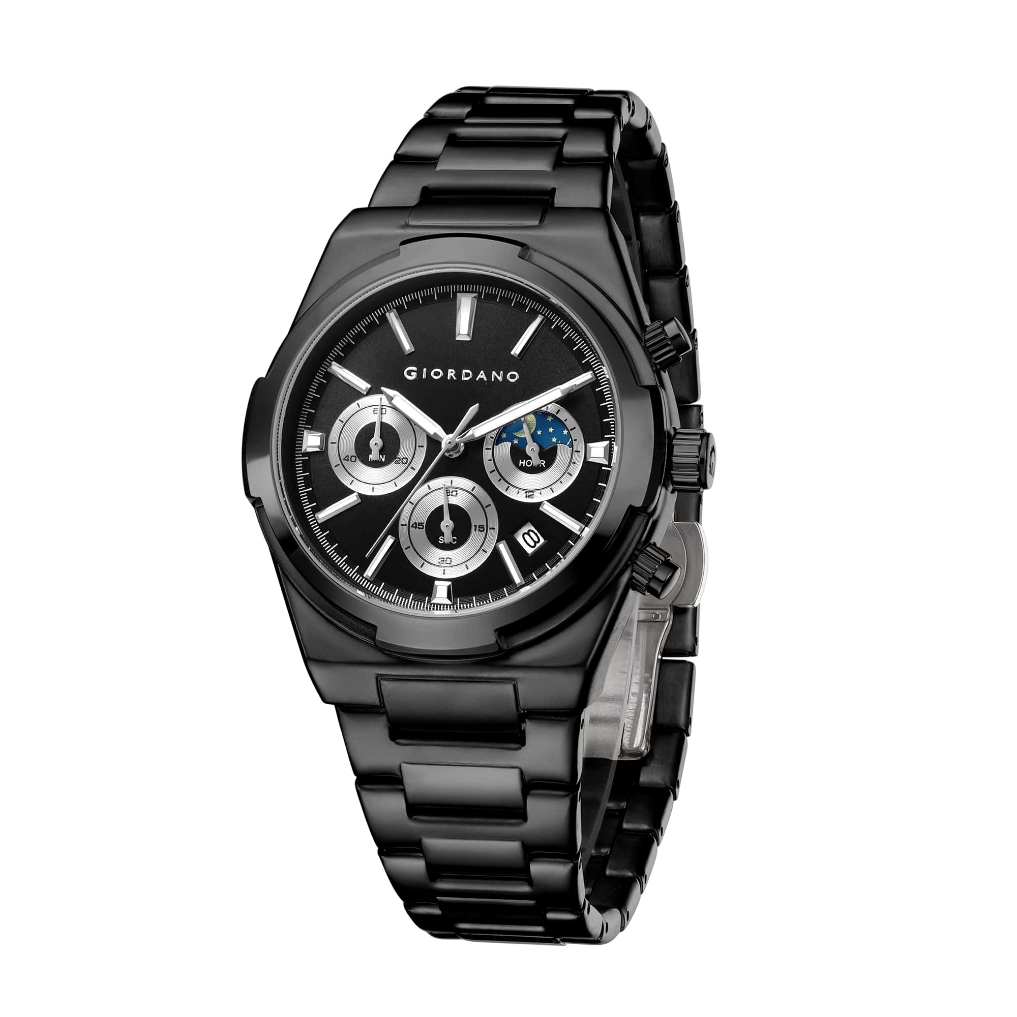 Giordano Luxury multifunctional Watch for Men with round dial, date display and Stainless Steel Strap | GZ-50152-11 - Image 5