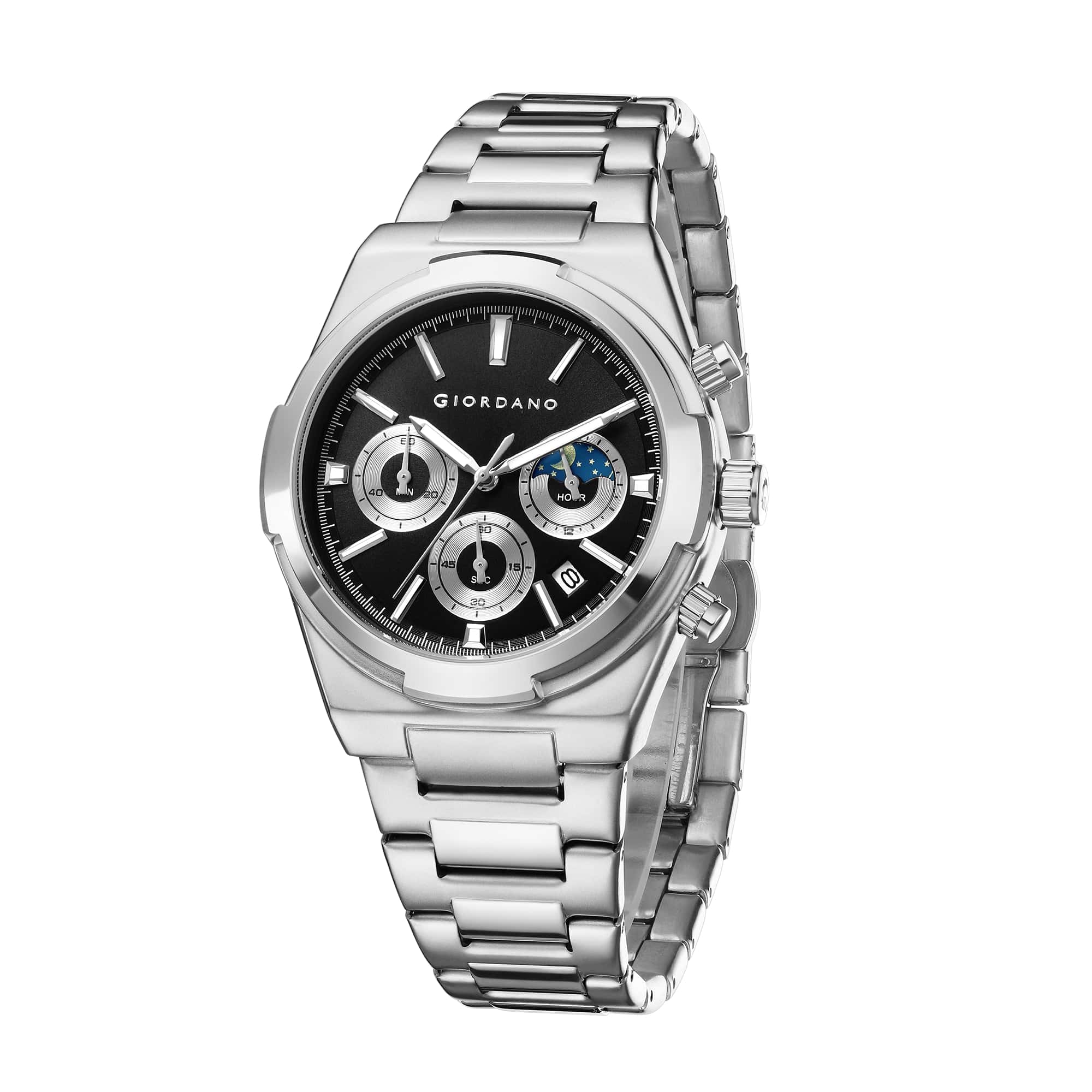 Giordano Luxury multifunctional Watch for Men with round dial, date display and Stainless Steel Strap | GZ-50152-22 - Image 5