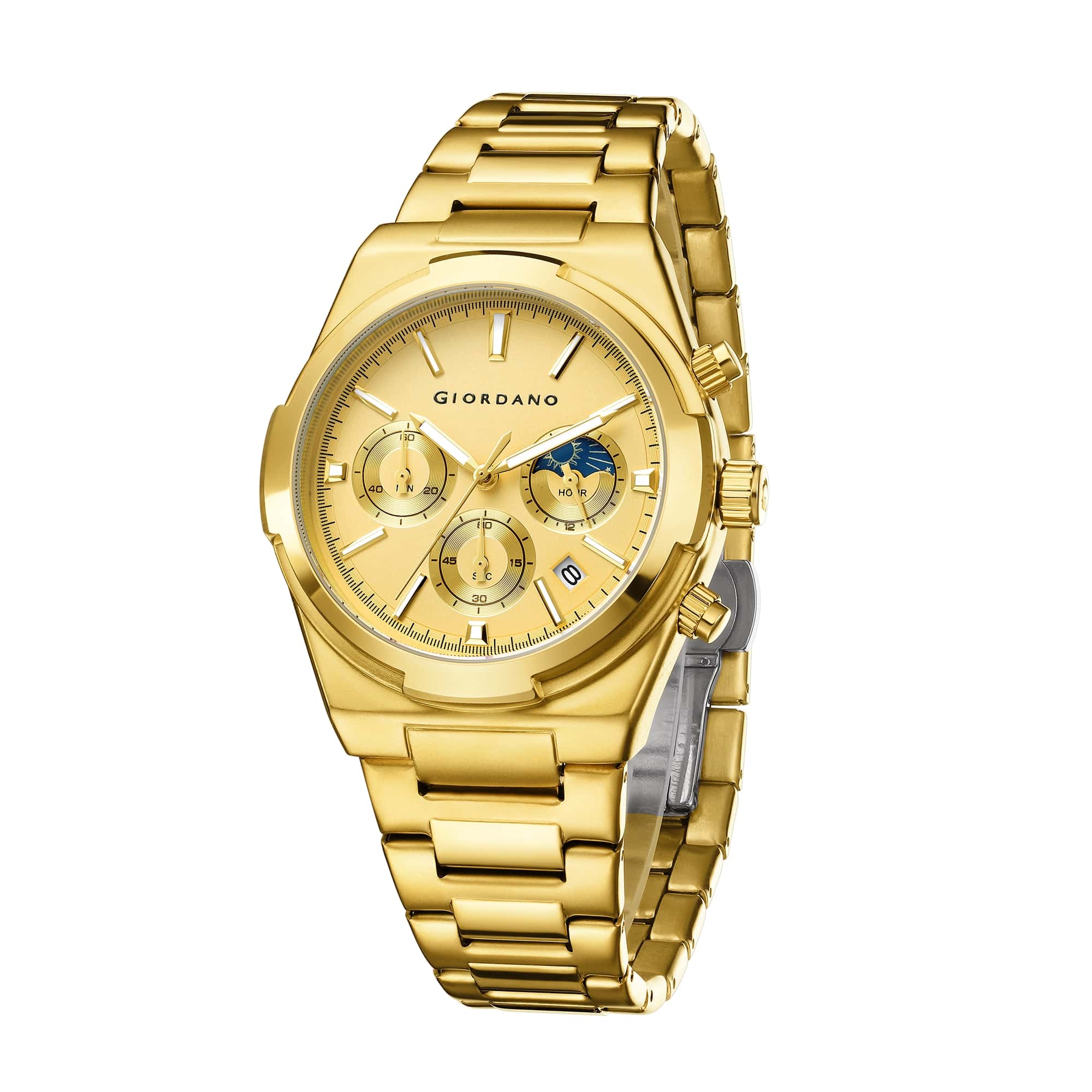 Giordano Luxury multifunctional Watch for Men with round dial, date display and Stainless Steel Strap | GZ-50152-33 - Image 5