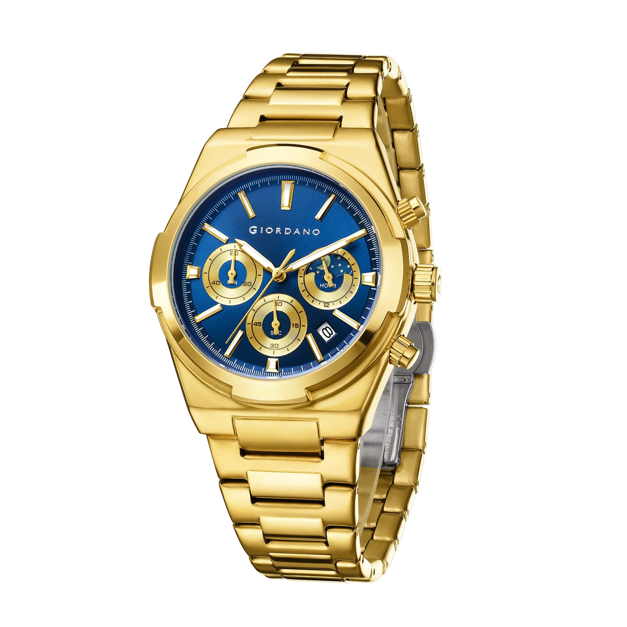 Giordano Luxury multifunctional Watch for Men with round dial, date display and Stainless Steel Strap | GZ-50152-44 - Image 5