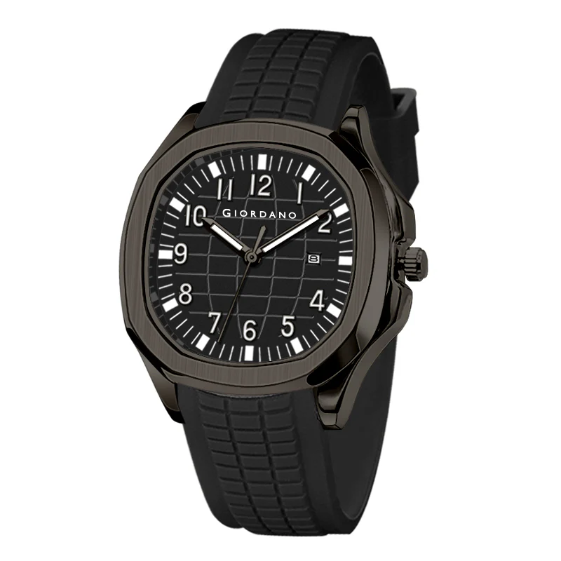 Giordano Modern Analog Watch with Textured dial and Sleek Silicon Strap for Men - GZ-50118-01 - Image 5