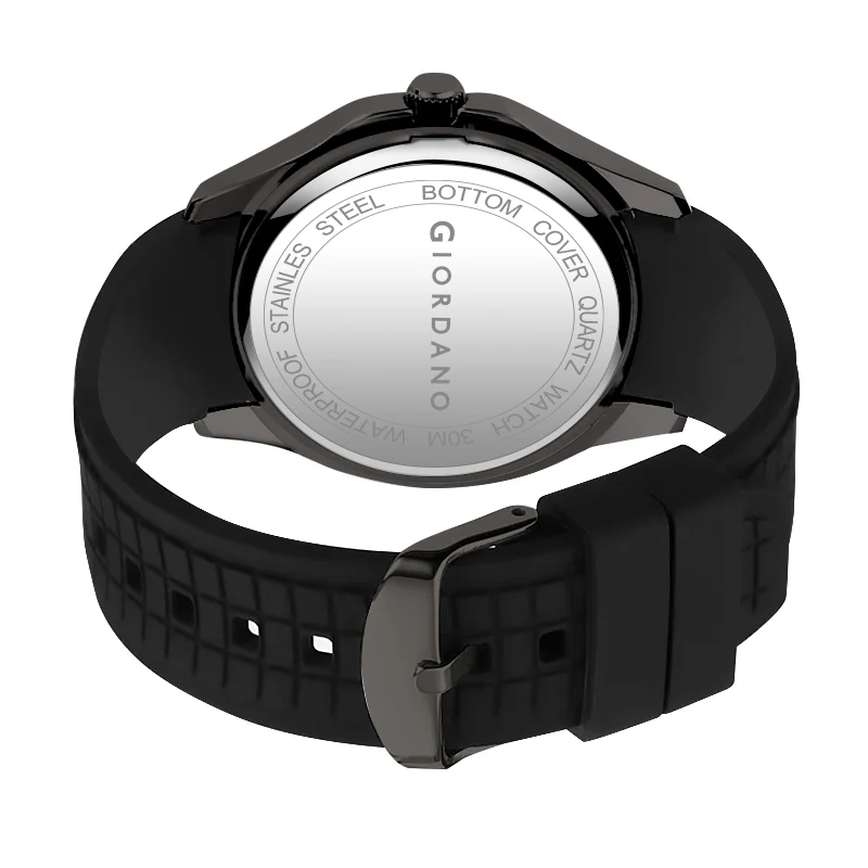 Giordano Modern Analog Watch with Textured dial and Sleek Silicon Strap for Men - GZ-50118-01 - Image 7