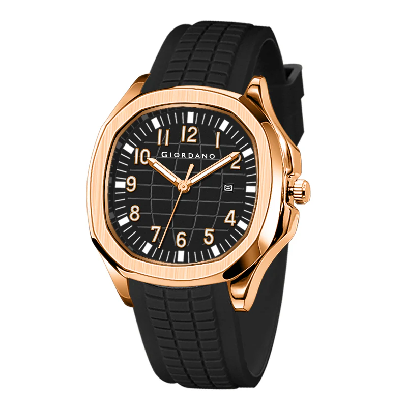 Giordano Modern Analog Watch with Textured dial and Sleek Silicon Strap for Men - GZ-50118-02 - Image 5