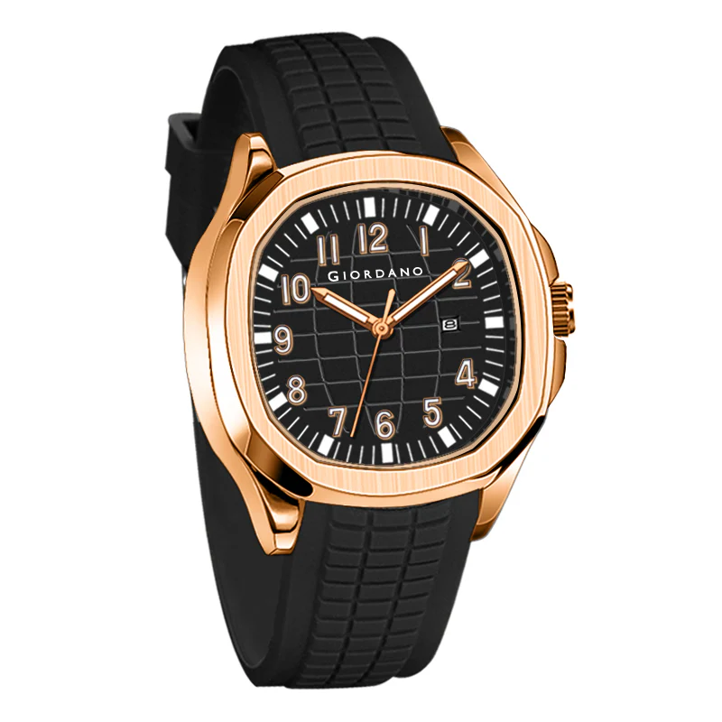 Giordano Modern Analog Watch with Textured dial and Sleek Silicon Strap for Men - GZ-50118-02 - Image 6
