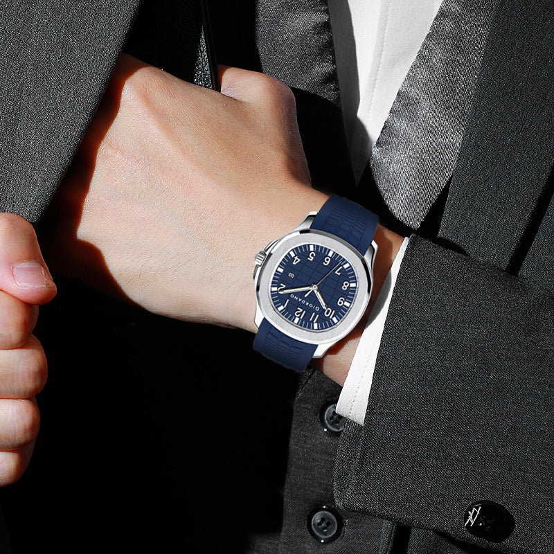 Giordano Modern Analog Watch with Textured dial and Sleek Silicon Strap for Men - GZ-50118-03 - Image 2