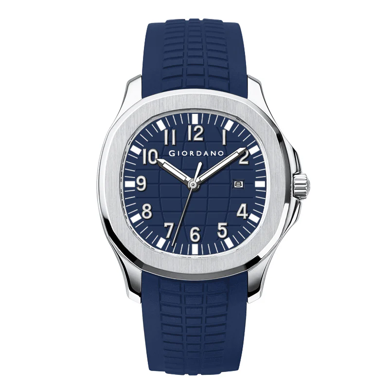 Giordano Modern Analog Watch with Textured dial and Sleek Silicon Strap for Men - GZ-50118-03 - Image 4