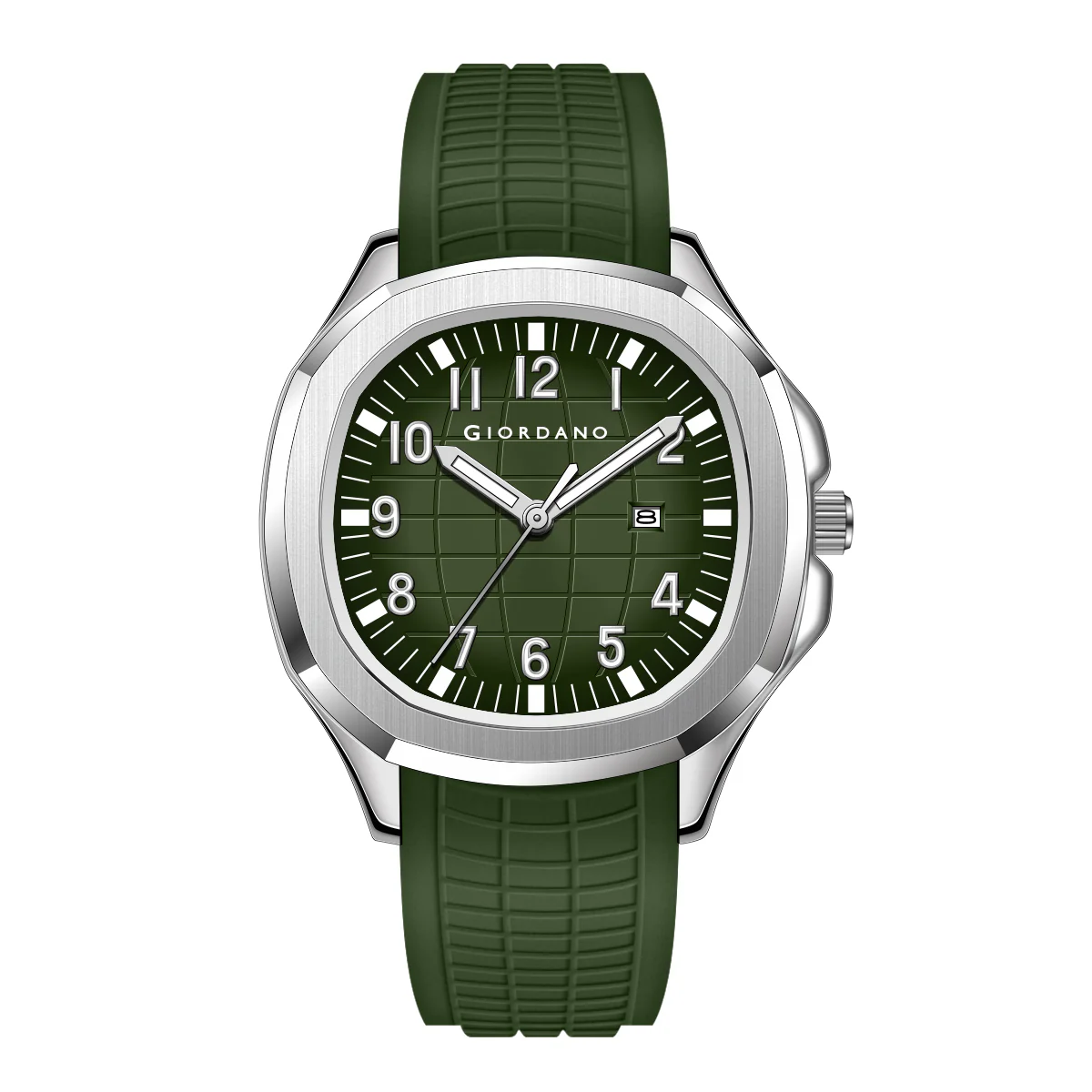 Giordano Modern Analog Watch with Textured dial and Sleek Silicon Strap for Men - GZ-50118-04 - Image 5