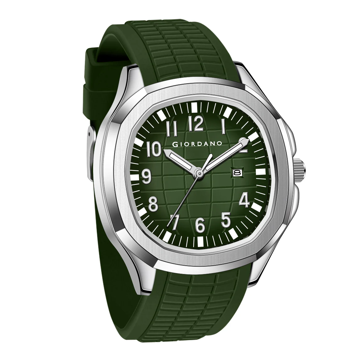 Giordano Modern Analog Watch with Textured dial and Sleek Silicon Strap for Men - GZ-50118-04 - Image 6