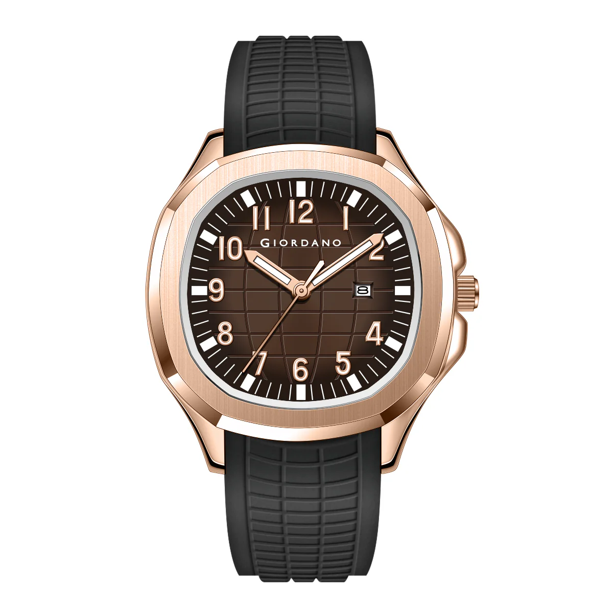 Giordano Modern Analog Watch with Textured dial and Sleek Silicon Strap for Men - GZ-50118-05 - Image 5