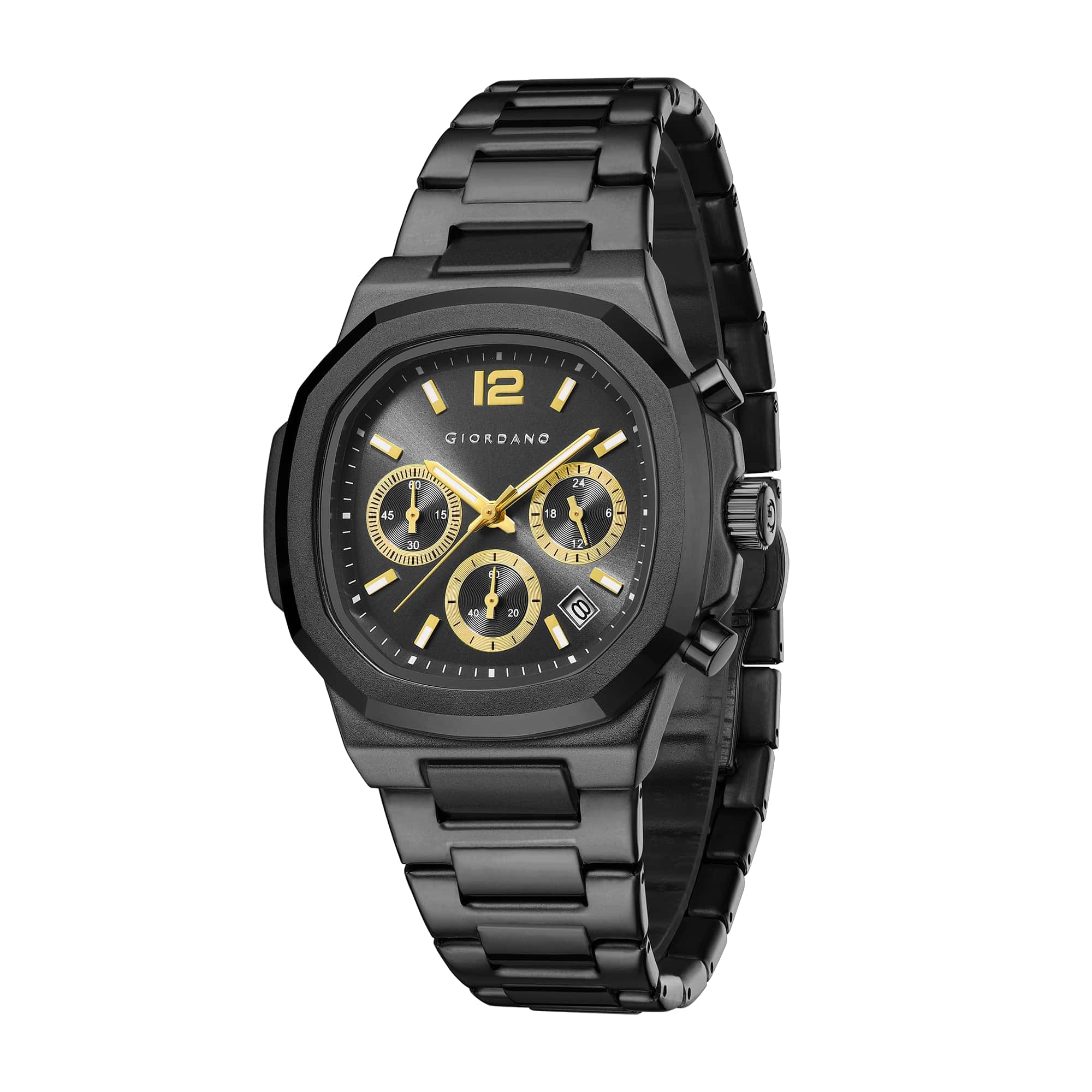 Giordano Modern Multifunctional Watch for Men with Octagonal dial , Date Display and stainless steel strap | GZ-50148-11 - Image 5