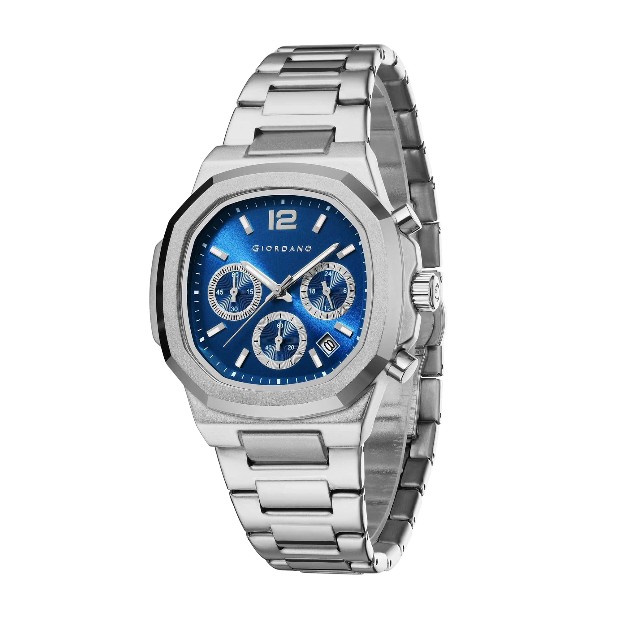 Giordano Modern Multifunctional Watch for Men with Octagonal dial , Date Display and stainless steel strap | GZ-50148-22 - Image 5