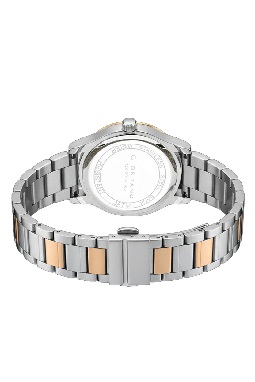 Giordano Modern Watch for Men – Round Brown Textured Dial, Date Display and Stainless Steel Strap - GZ-50141-66 - Image 6